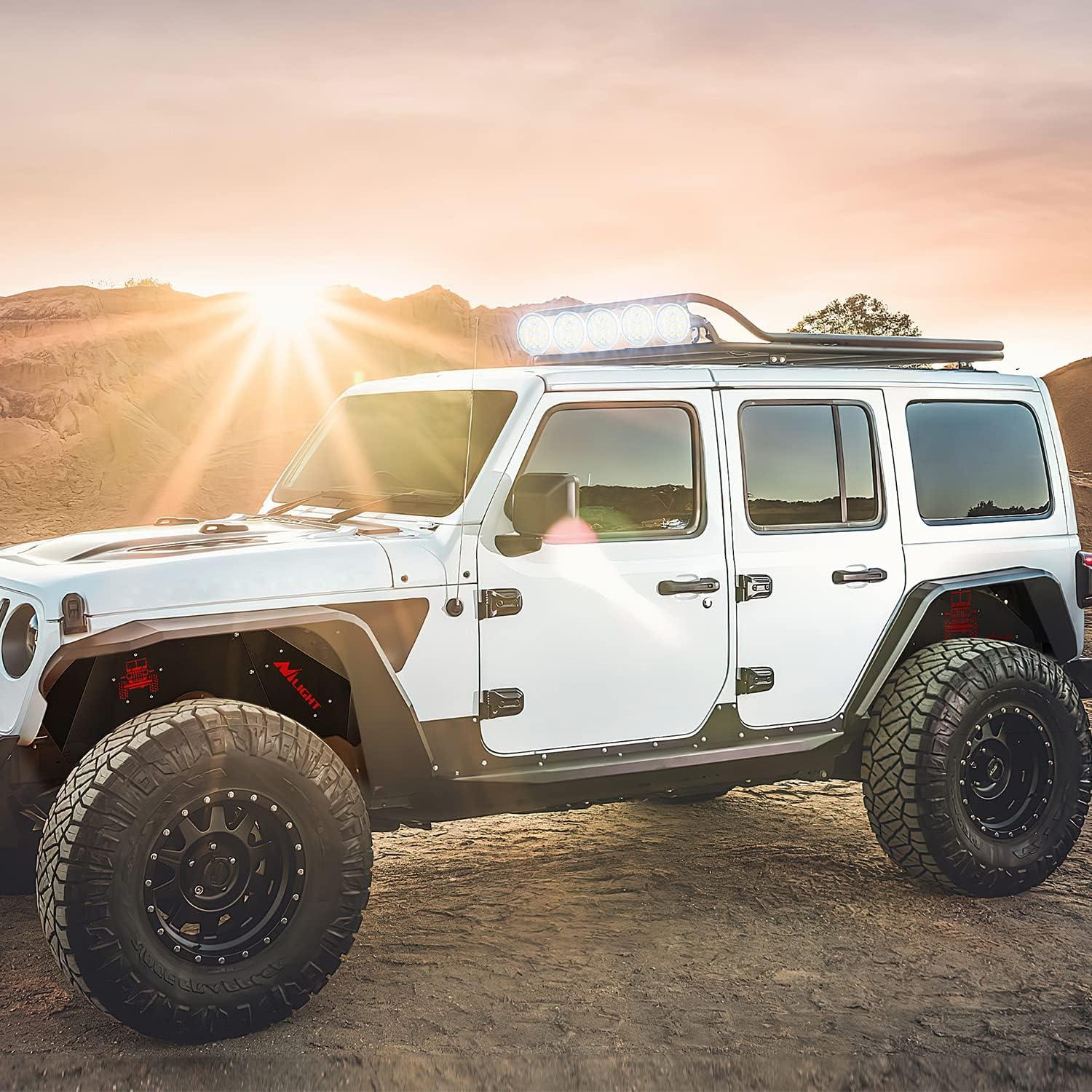 imageNilight Rear Inner Fender Liners Steel Wheel Cover Fit for 20072018 Wrangler JK JKU 4WD 4Door2Door Unlimited Bolton Style Fender Flares Splash Guards2Pcs Front JL 20182025