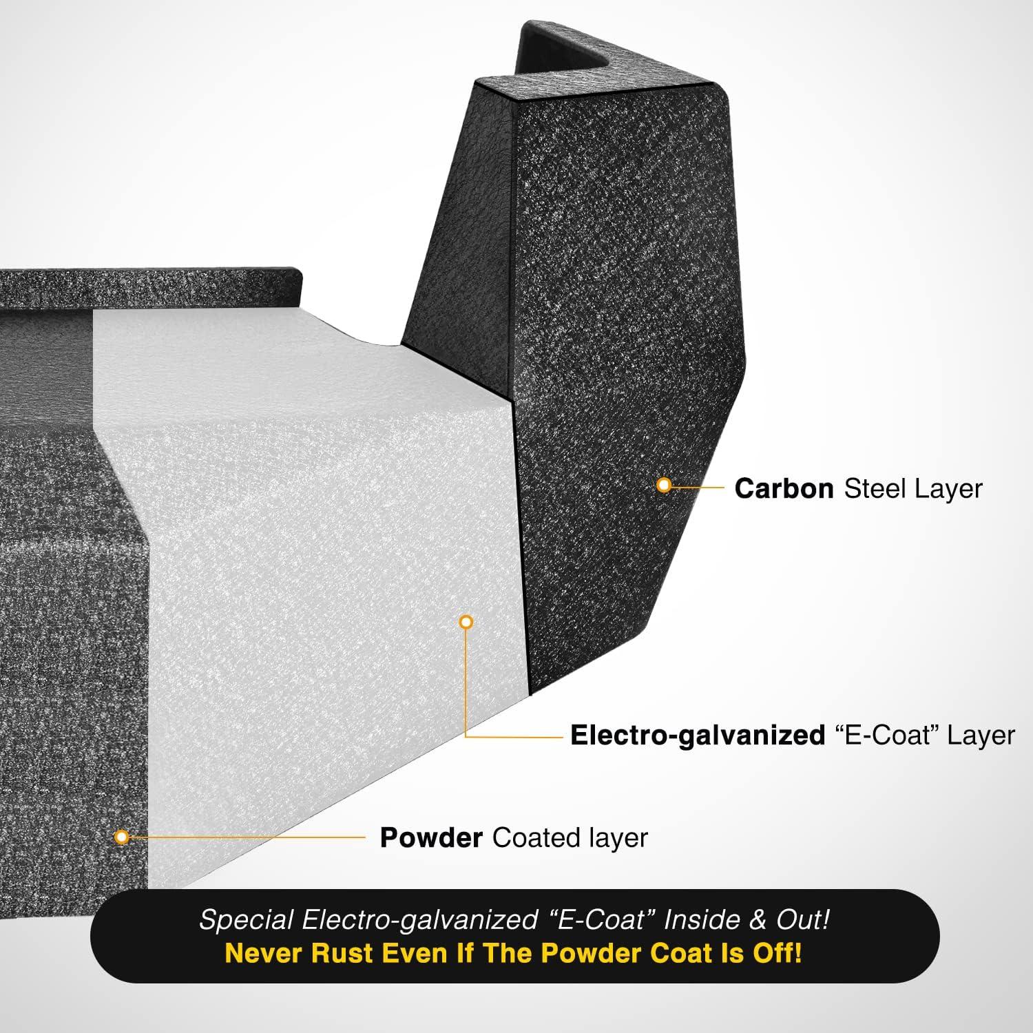 imageNilight Rear Step Bumper Compatible with 2020 2021 2022 2023 2024 2025 Gladiator JT Super Duty Pickup Truck Bumper with LED Lights Sensor Holes and DringsRear Bumper