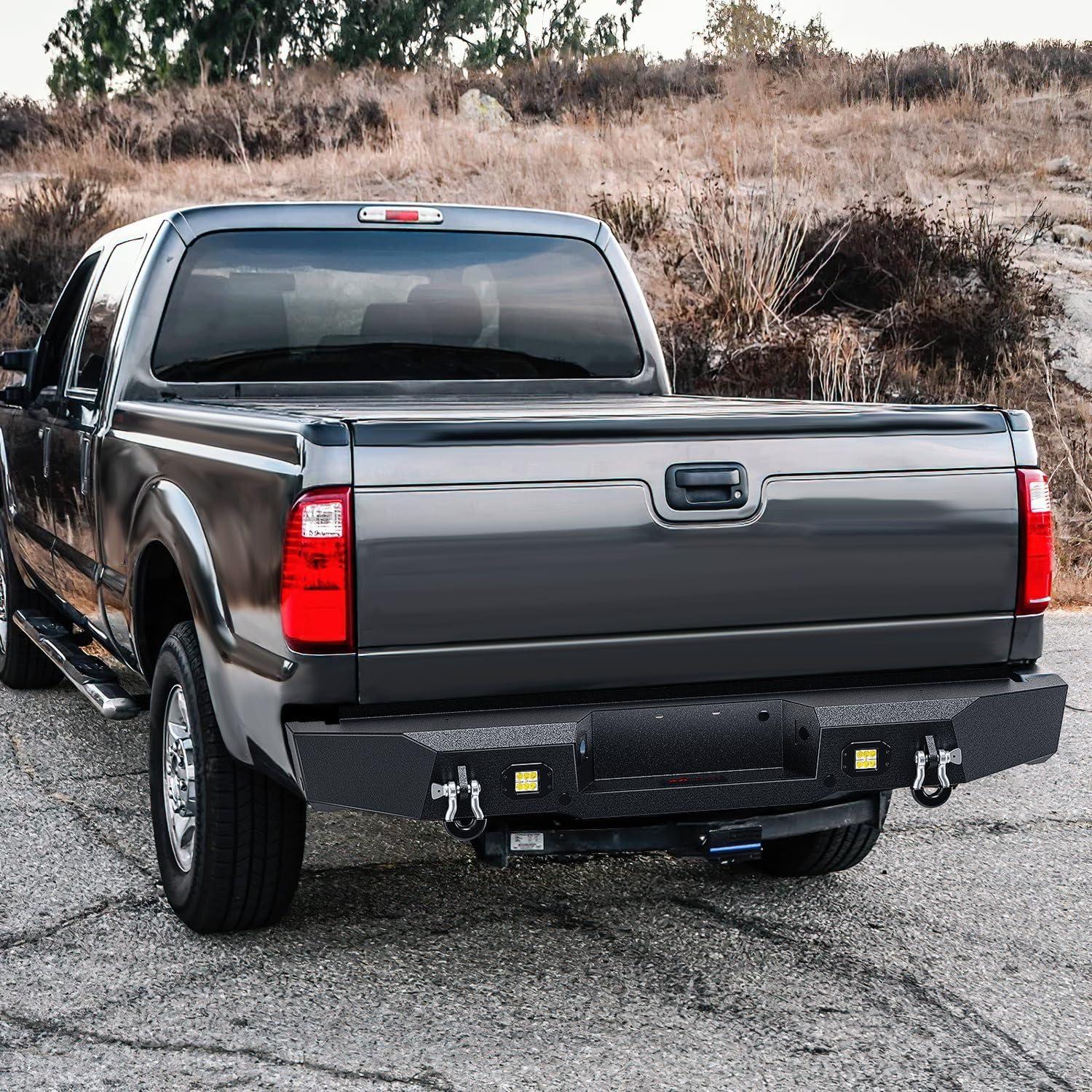 imageNilight Rear Step Bumper Compatible with 2020 2021 2022 2023 2024 2025 Gladiator JT Super Duty Pickup Truck Bumper with LED Lights Sensor Holes and DringsRear Bumper