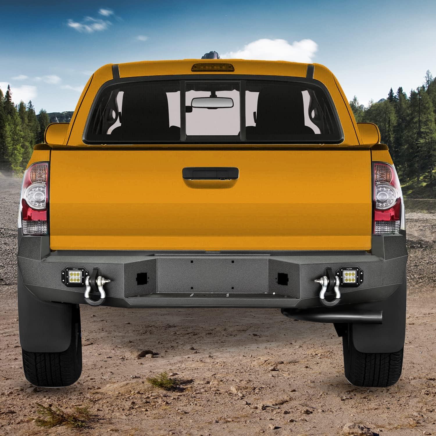 imageNilight Rear Step Bumper Compatible with 2020 2021 2022 2023 2024 2025 Gladiator JT Super Duty Pickup Truck Bumper with LED Lights Sensor Holes and DringsRear Bumper