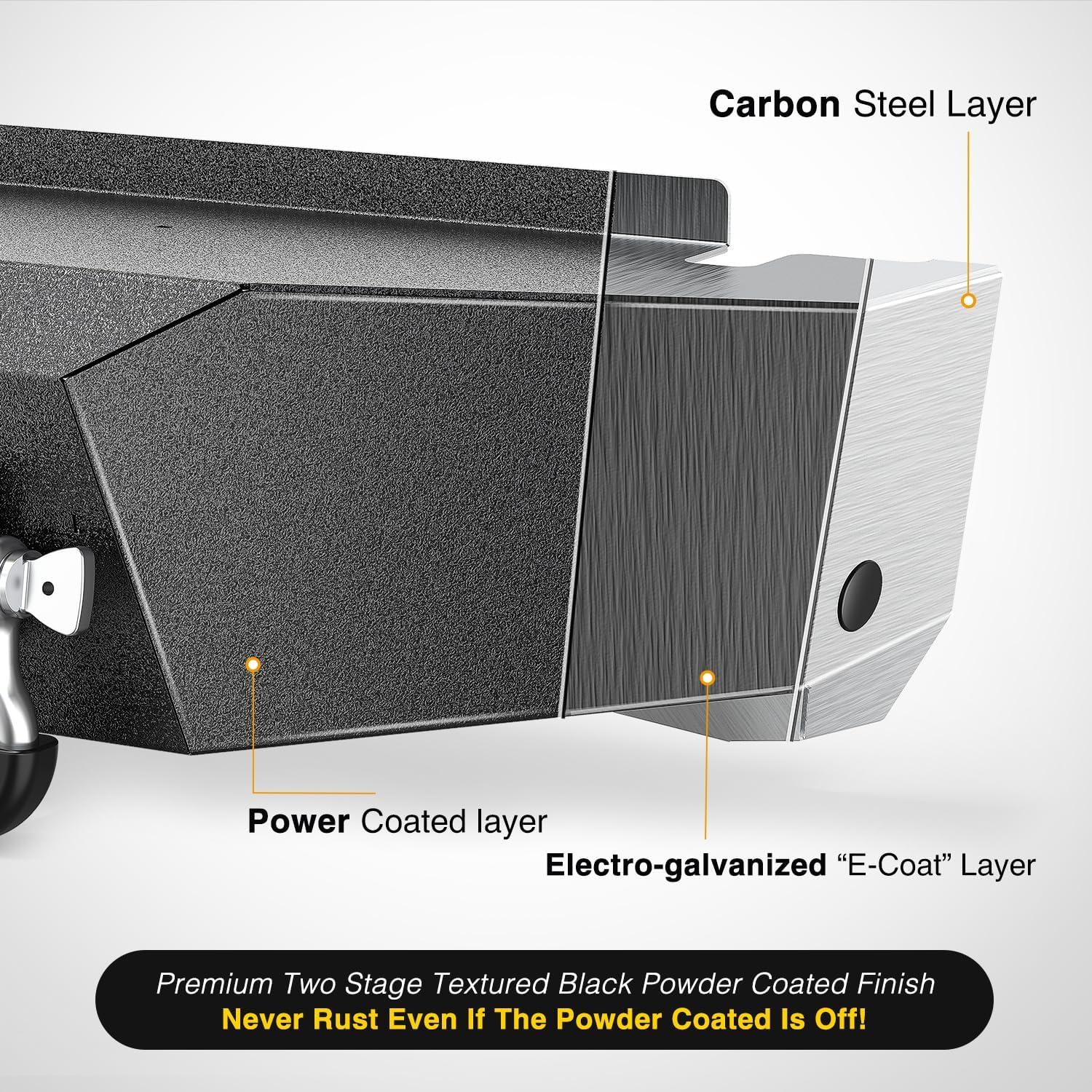 imageNilight Rear Step Bumper Compatible with 2020 2021 2022 2023 2024 2025 Gladiator JT Super Duty Pickup Truck Bumper with LED Lights Sensor Holes and DringsRear Bumper