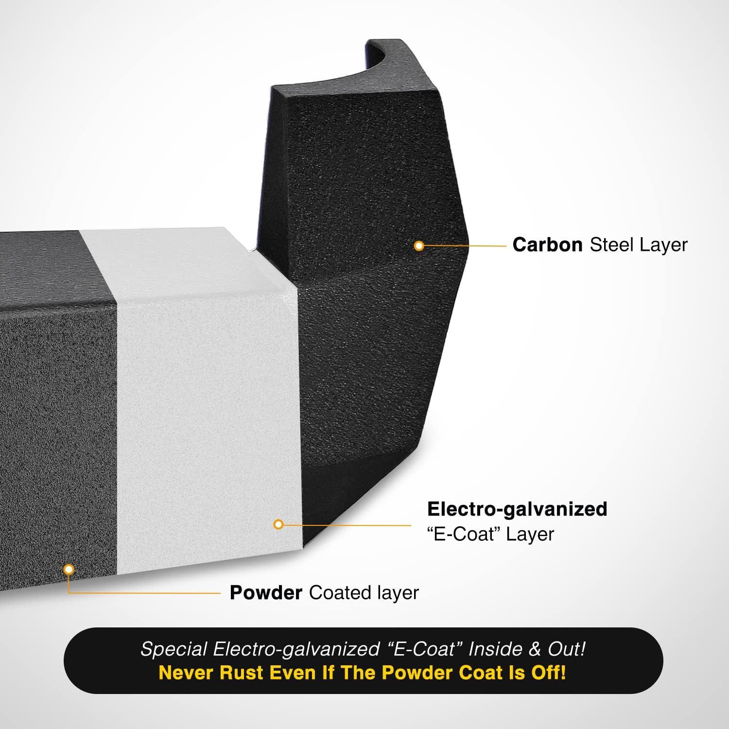 imageNilight Rear Step Bumper Compatible with 2020 2021 2022 2023 2024 2025 Gladiator JT Super Duty Pickup Truck Bumper with LED Lights Sensor Holes and DringsRear Bumper