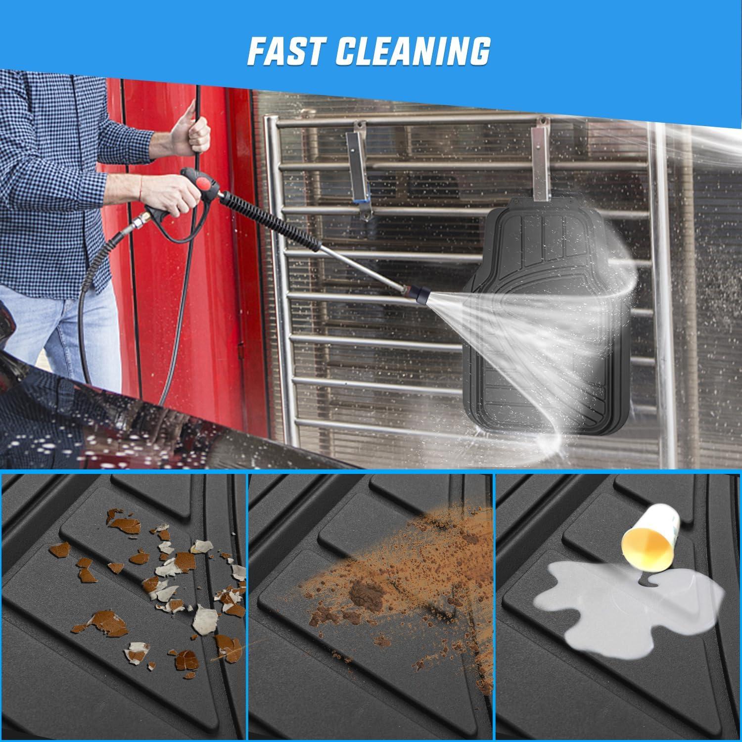 imageNilight Rubber Floor Mats for Cars Trucks SUVsUniversal Trim to fit for Most VehiclesAll Weather Protection Heavy Duty Floor LinersPack of 4PVC 3 Pack