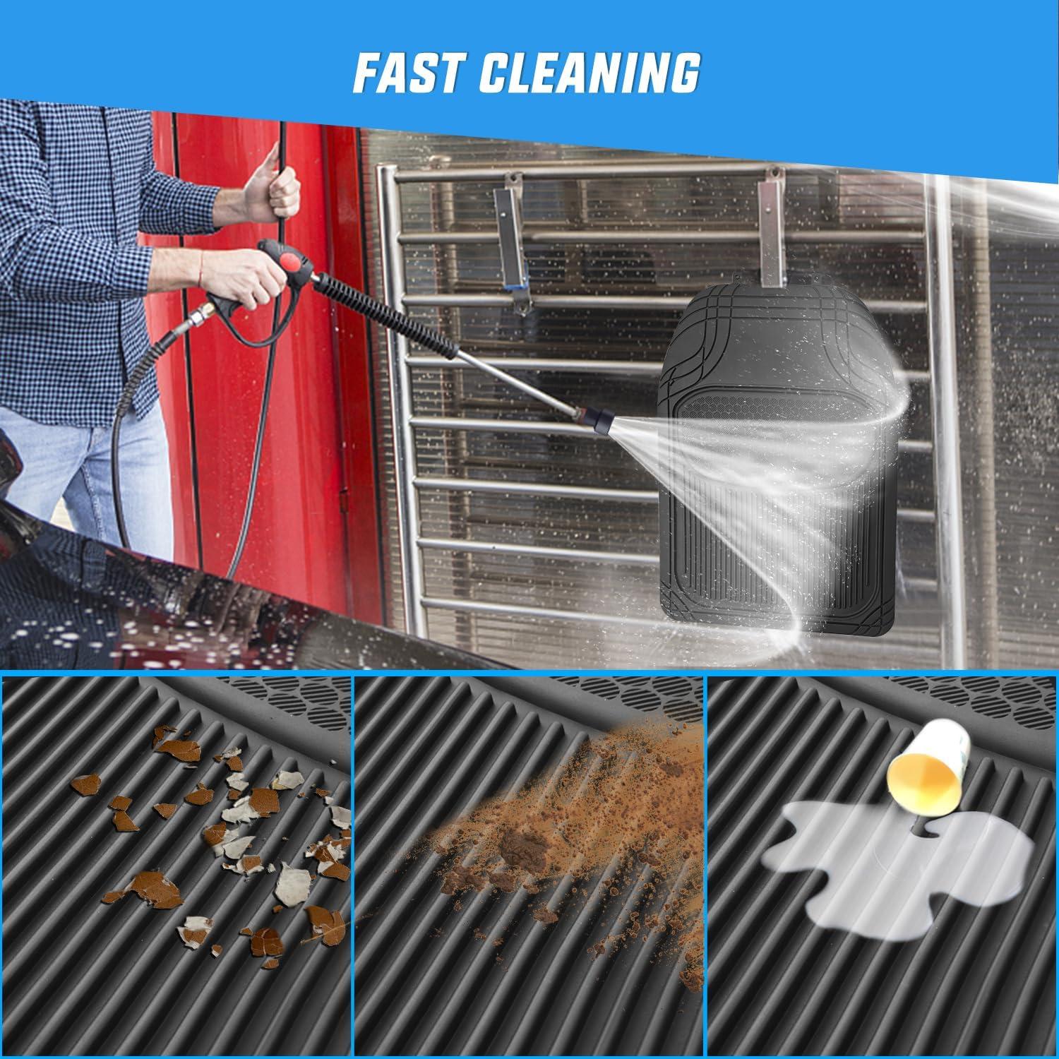 imageNilight Rubber Floor Mats for Cars Trucks SUVsUniversal Trim to fit for Most VehiclesAll Weather Protection Heavy Duty Floor LinersPack of 4PVC 4 Pack