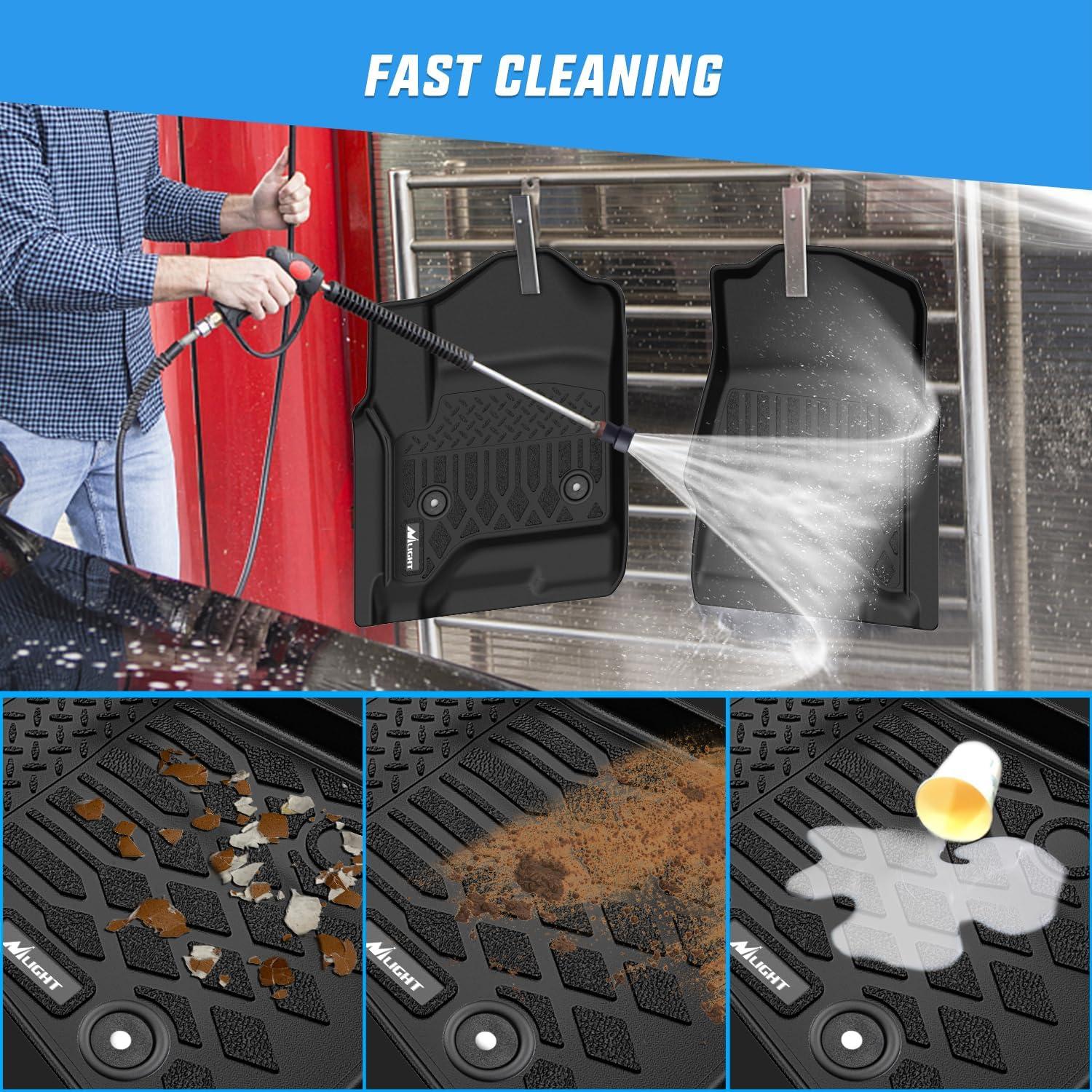 imageNilight TPE Floor Mats for 2021 2022 2023 2024 2025 Chevy Chevrolet Tahoe GMC Yukon Cadillac Escalade Bench Seating All Weather Custom Fit Heavy Duty Floor Liners20142018 Silverado GMC SierraCrew CabBucketSeat