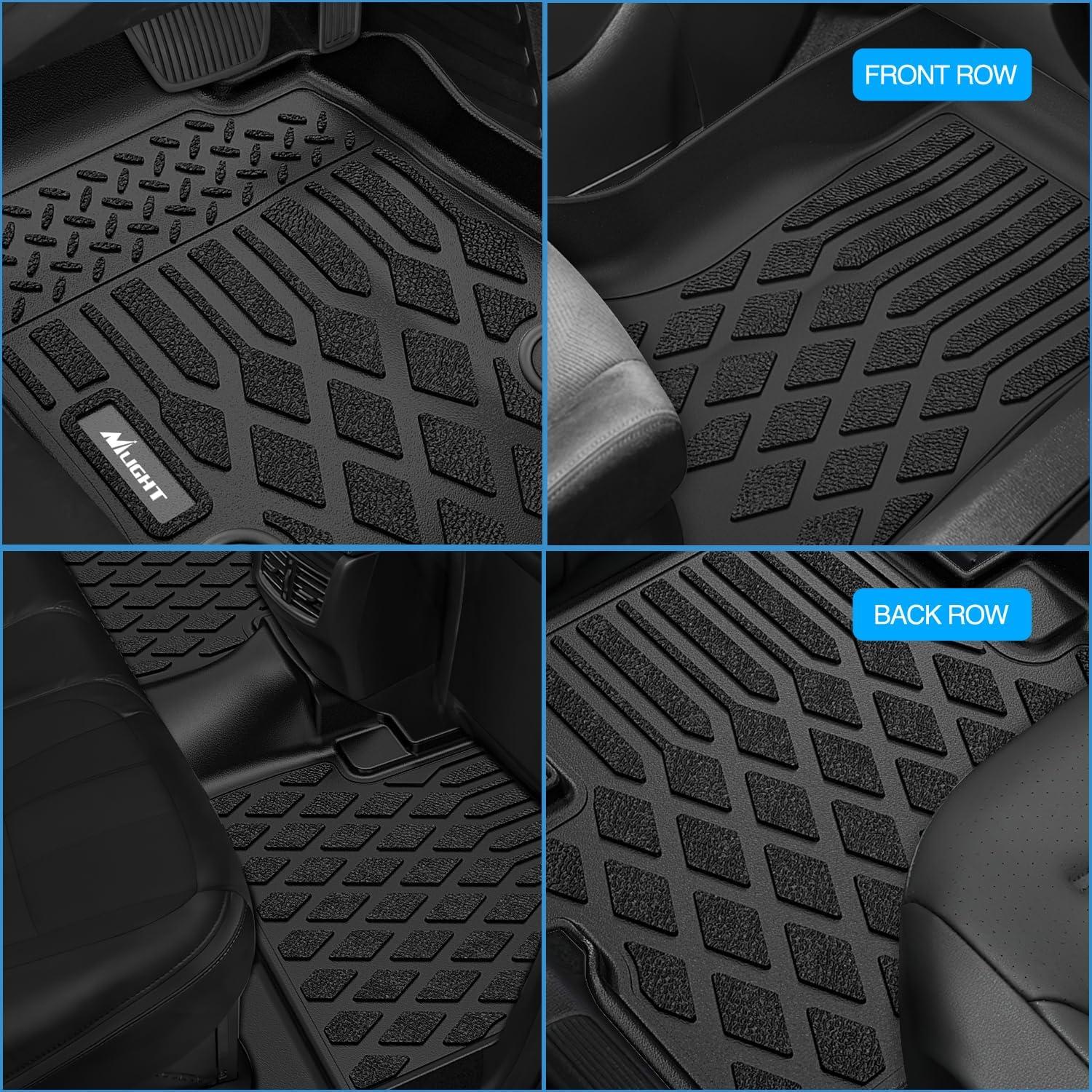 imageNilight TPE Floor Mats for 2021 2022 2023 2024 2025 Chevy Chevrolet Tahoe GMC Yukon Cadillac Escalade Bench Seating All Weather Custom Fit Heavy Duty Floor Liners20142018 Silverado GMC SierraCrew CabBucketSeat