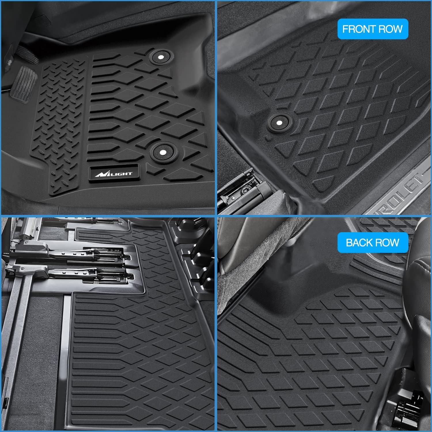 imageNilight TPE Floor Mats for 2021 2022 2023 2024 2025 Chevy Chevrolet Tahoe GMC Yukon Cadillac Escalade Bench Seating All Weather Custom Fit Heavy Duty Floor Liners20212025 Chevy Tahoe GMC YukonBucket Seat