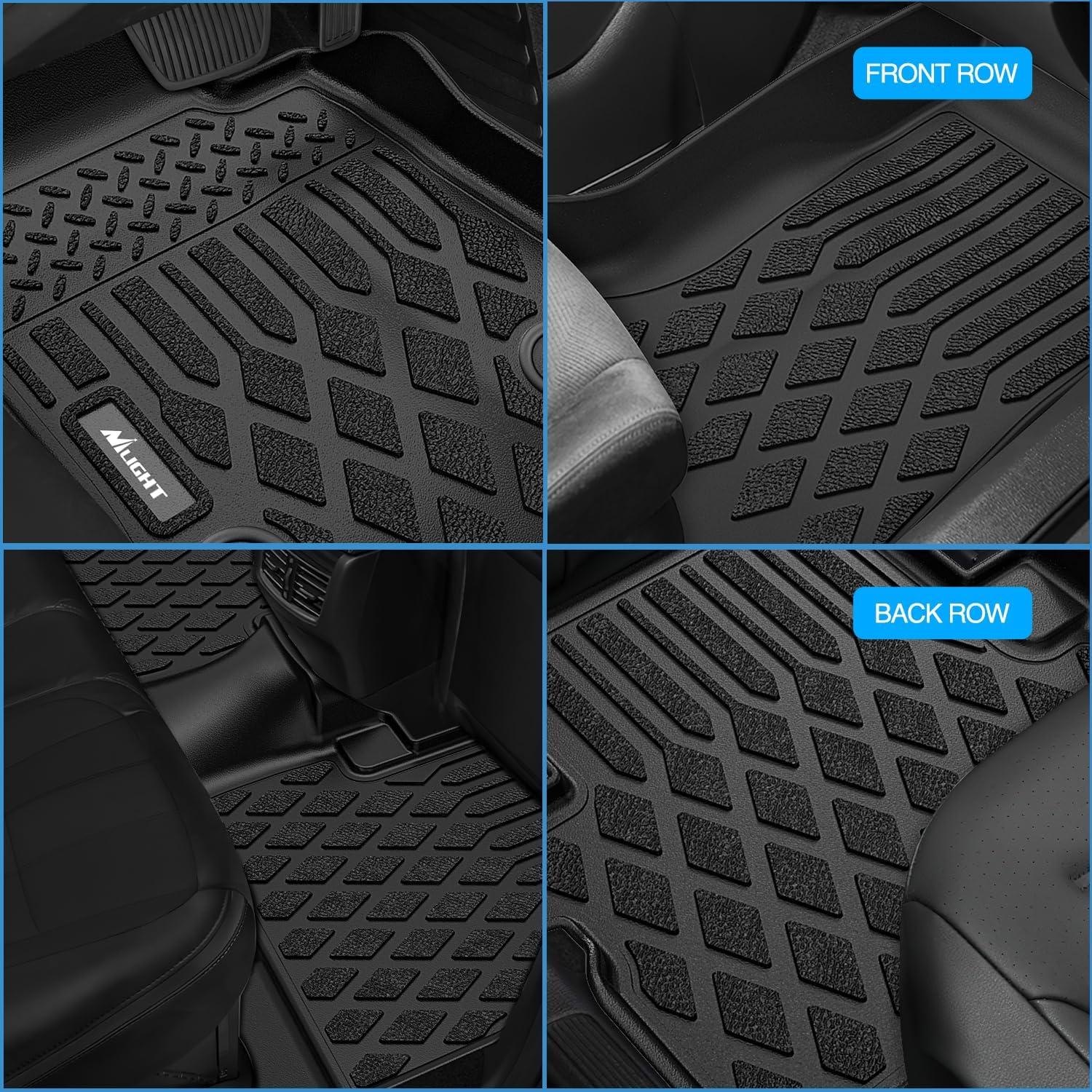 imageNilight TPE Floor Mats for 2021 2022 2023 2024 2025 Chevy Chevrolet Tahoe GMC Yukon Cadillac Escalade Bench Seating All Weather Custom Fit Heavy Duty Floor Liners20242026 Chevy Equinox EV