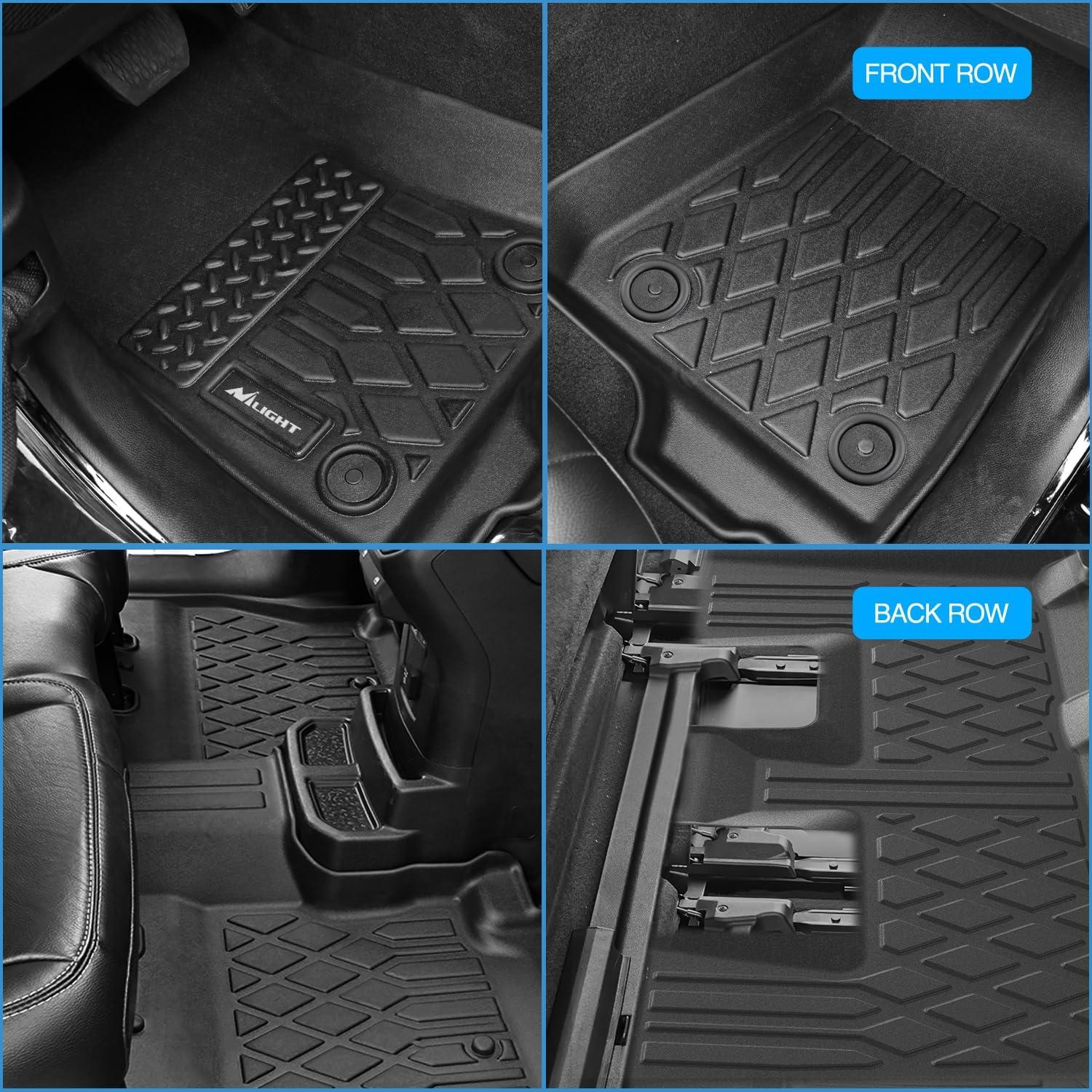 imageNilight TPE Floor Mats for 2021 2022 2023 2024 2025 Chevy Chevrolet Tahoe GMC Yukon Cadillac Escalade Bench Seating All Weather Custom Fit Heavy Duty Floor Liners20212025 Chevy Trailblazer AWD