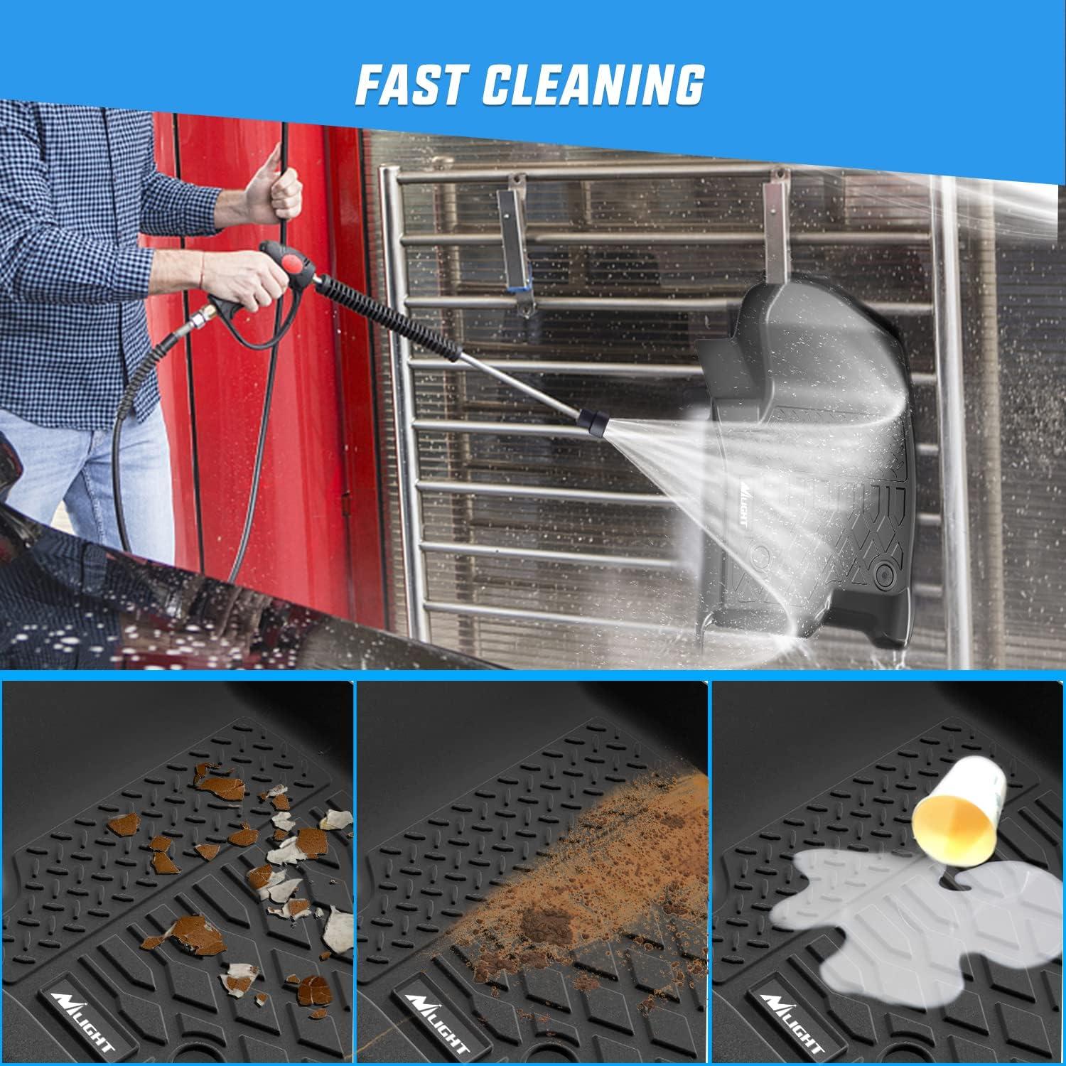 imageNilight TPE Floor Mats for 2021 2022 2023 2024 2025 Chevy Chevrolet Tahoe GMC Yukon Cadillac Escalade Bench Seating All Weather Custom Fit Heavy Duty Floor Liners20212025 Chevy Tahoe GMC YukonBench Seat