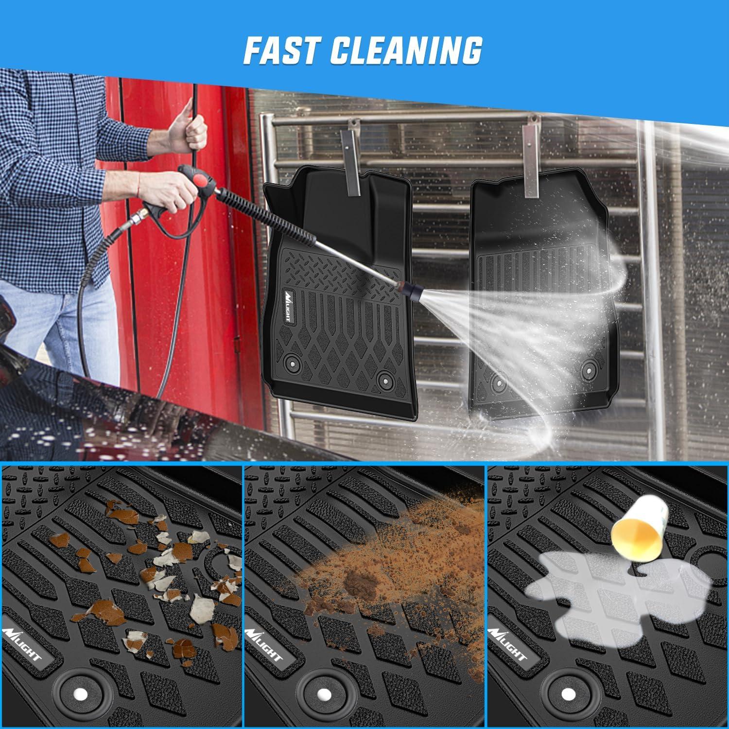 imageNilight TPE Floor Mats for 2021 2022 2023 2024 2025 Chevy Chevrolet Tahoe GMC Yukon Cadillac Escalade Bench Seating All Weather Custom Fit Heavy Duty Floor Liners20142020 Chevy Impala