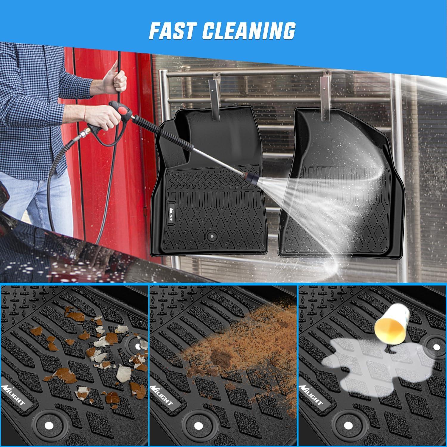 imageNilight TPE Floor Mats for 2021 2022 2023 2024 2025 Chevy Chevrolet Tahoe GMC Yukon Cadillac Escalade Bench Seating All Weather Custom Fit Heavy Duty Floor Liners20092017 Chevy Traverse