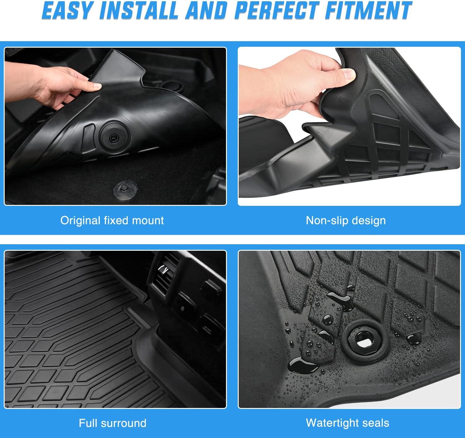 imageNilight TPE Floor Mats for 2023 2024 2025 Kia Sportage NonHybridAll Weather Custom Fit Heavy Duty Floor Liners20202024 Telluride