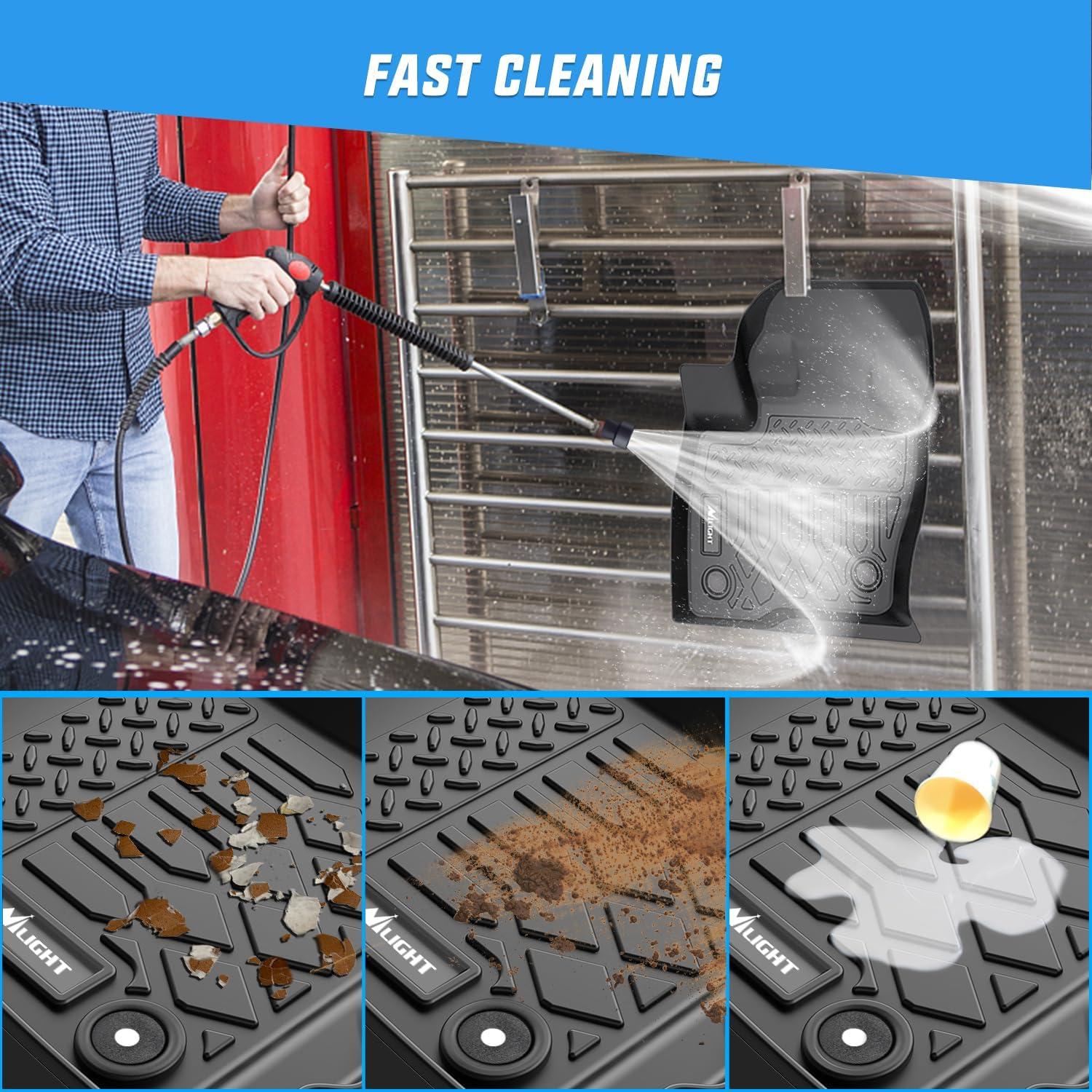 imageNilight TPE Floor Mats for Ford Edge 2015 2016 2017 2018 2019 2020 2021 2022 2023 2024 2025 All Weather Custom Fit Heavy Duty Floor Liners