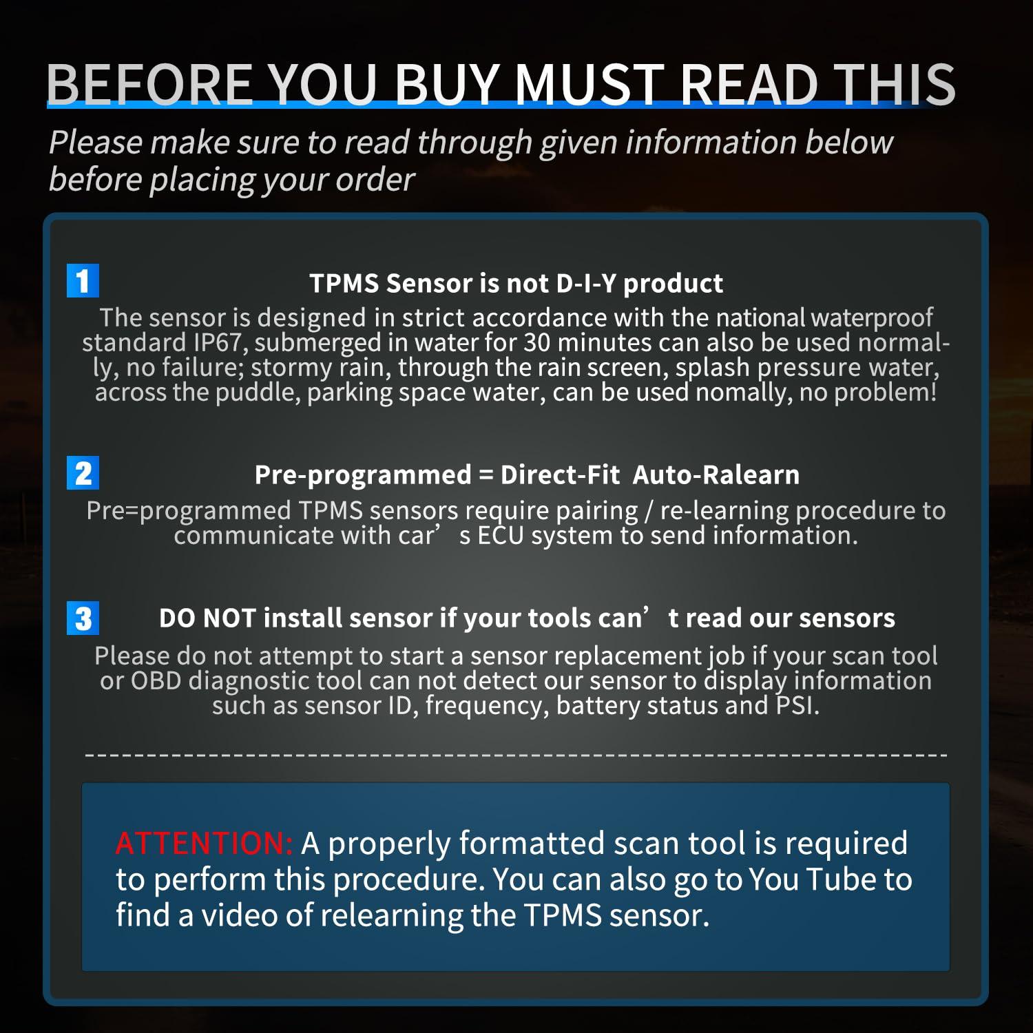 imageNilight TPMS Sensor Compatible with 2003 2004 2005 2006 2007 2008 2009 2010 2011 2012 2013 2014 2015 2016 2017 Toyota 4Runner FJ Cruiser Prius Lexus CT ES ScionToyota 20032017LexusScion 20052017