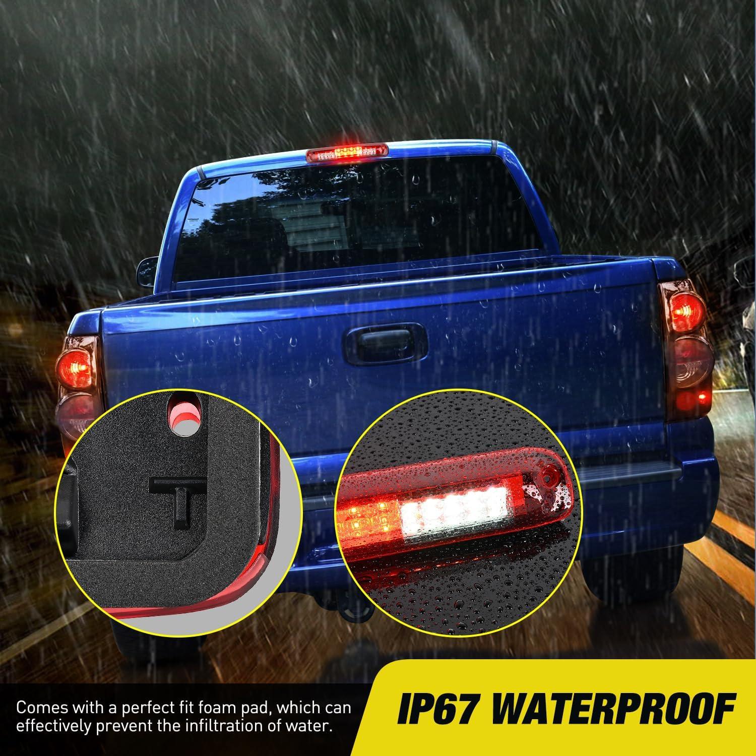 imageNilight Third Brake Light Tail High Mount Stop Upgrade 3rd Stop Lights Replacement for Jeep Wrangler JL JLU 20182023Red Lens