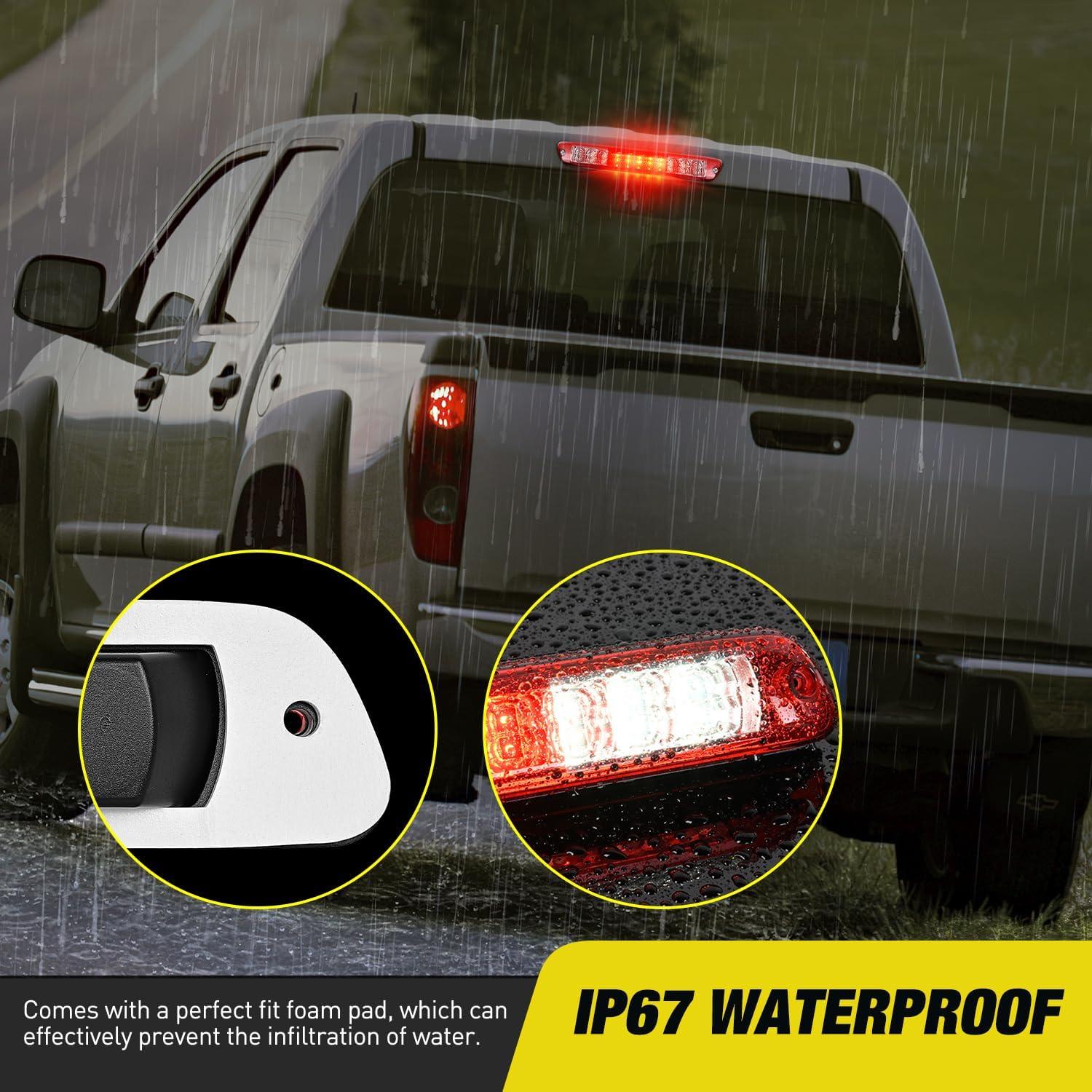 imageNilight Third Brake Light Tail High Mount Stop Upgrade 3rd Stop Lights Replacement for Jeep Wrangler JL JLU 20182023Red Lens