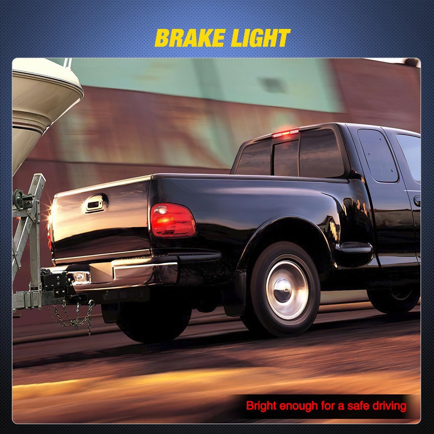 imageNilight Third Brake Light Tail High Mount Stop Upgrade 3rd Stop Lights Replacement for Jeep Wrangler JL JLU 20182023Red Lens