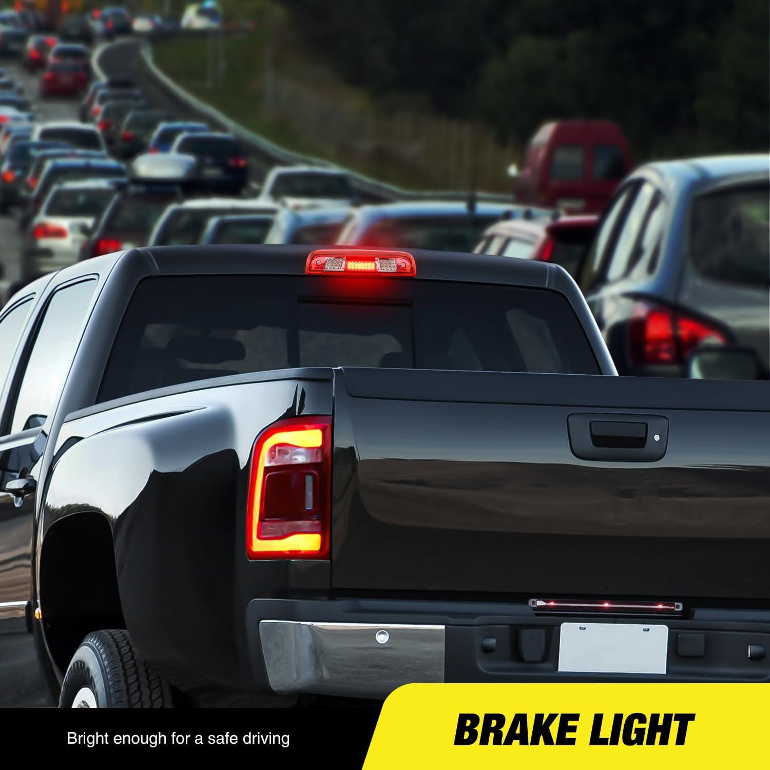 imageNilight Third Brake Light Tail High Mount Stop Upgrade 3rd Stop Lights Replacement for Jeep Wrangler JL JLU 20182023Red Lens