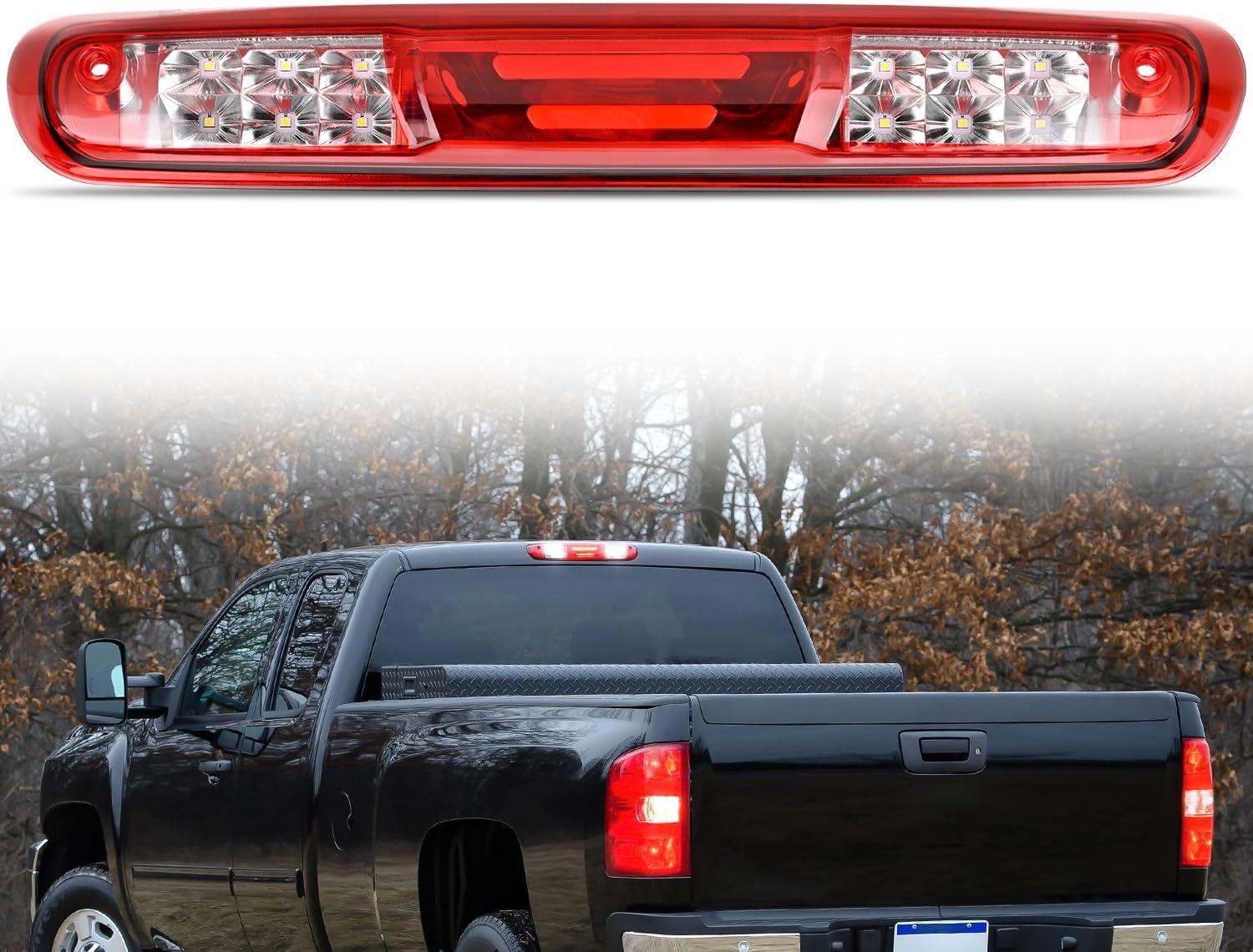 imageNilight Third Brake Light Tail High Mount Stop Upgrade 3rd Stop Lights Replacement for Jeep Wrangler JL JLU 20182023Red Lens