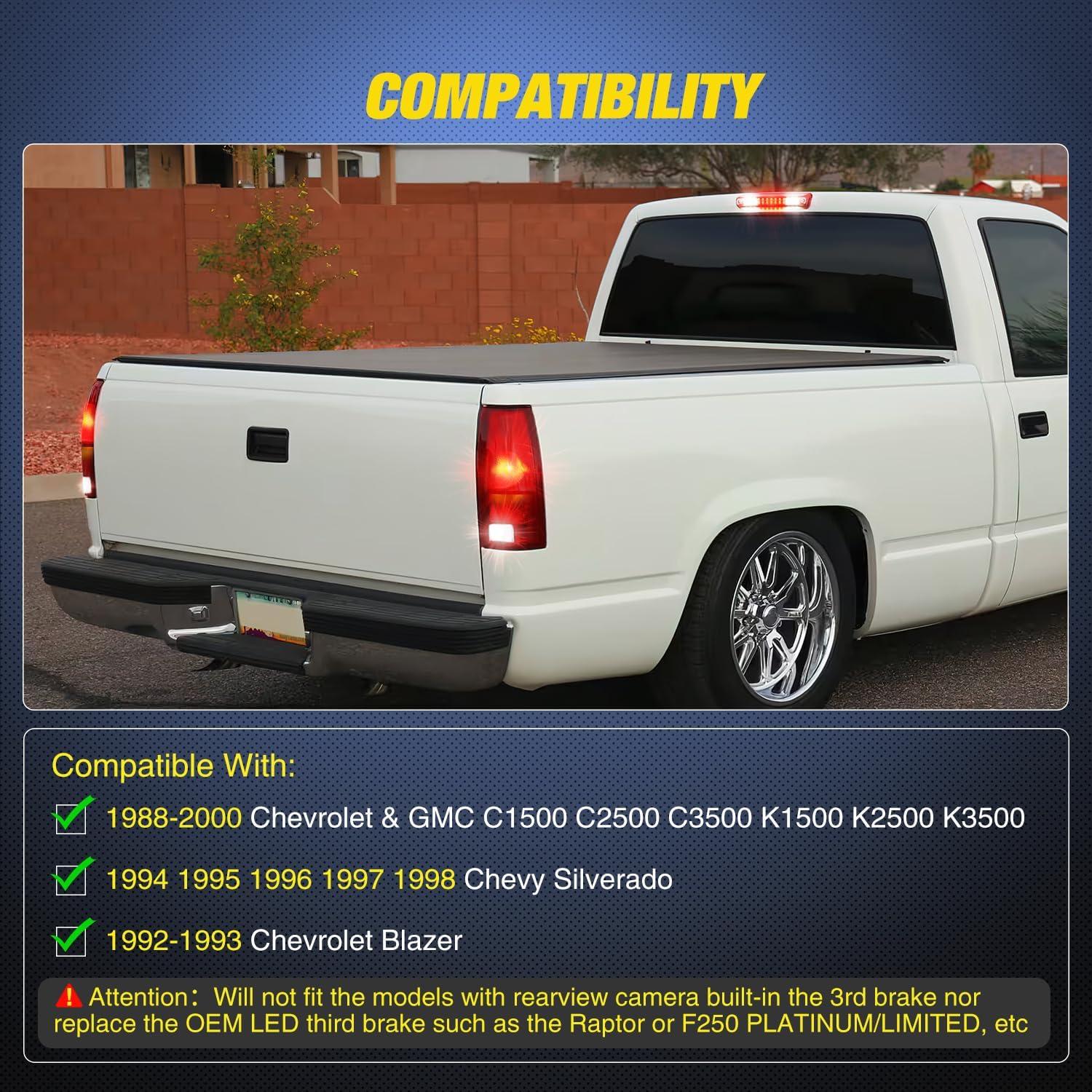 imageNilight Third Brake Light Tail High Mount Stop Upgrade 3rd Stop Lights Replacement for Jeep Wrangler JL JLU 20182023Red Lens