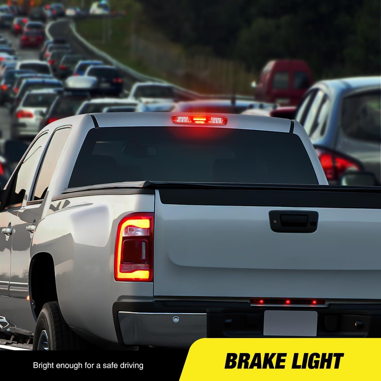 imageNilight Third Brake Light Tail High Mount Stop Upgrade 3rd Stop Lights Replacement for Jeep Wrangler JL JLU 20182023Red Lens