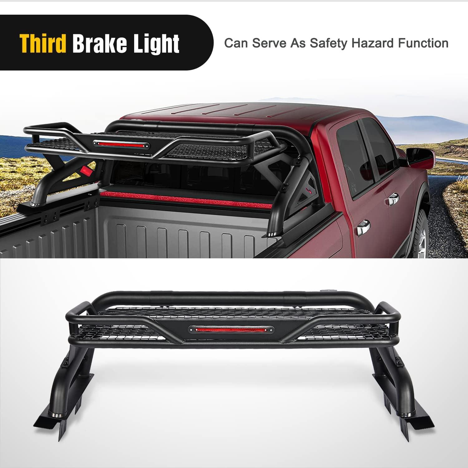 imageNilight Truck Bed Chase Rack Roll Bar Cargo Carrier Basket for 20022023 Dodge Ram1500 20142023 Chevrolet SilveradoGMC Sierra1500 20152023F150 20142023Tundra Fits Full Size Trucks 2 Years WarrantyBed Chase Rack Carrier Basket