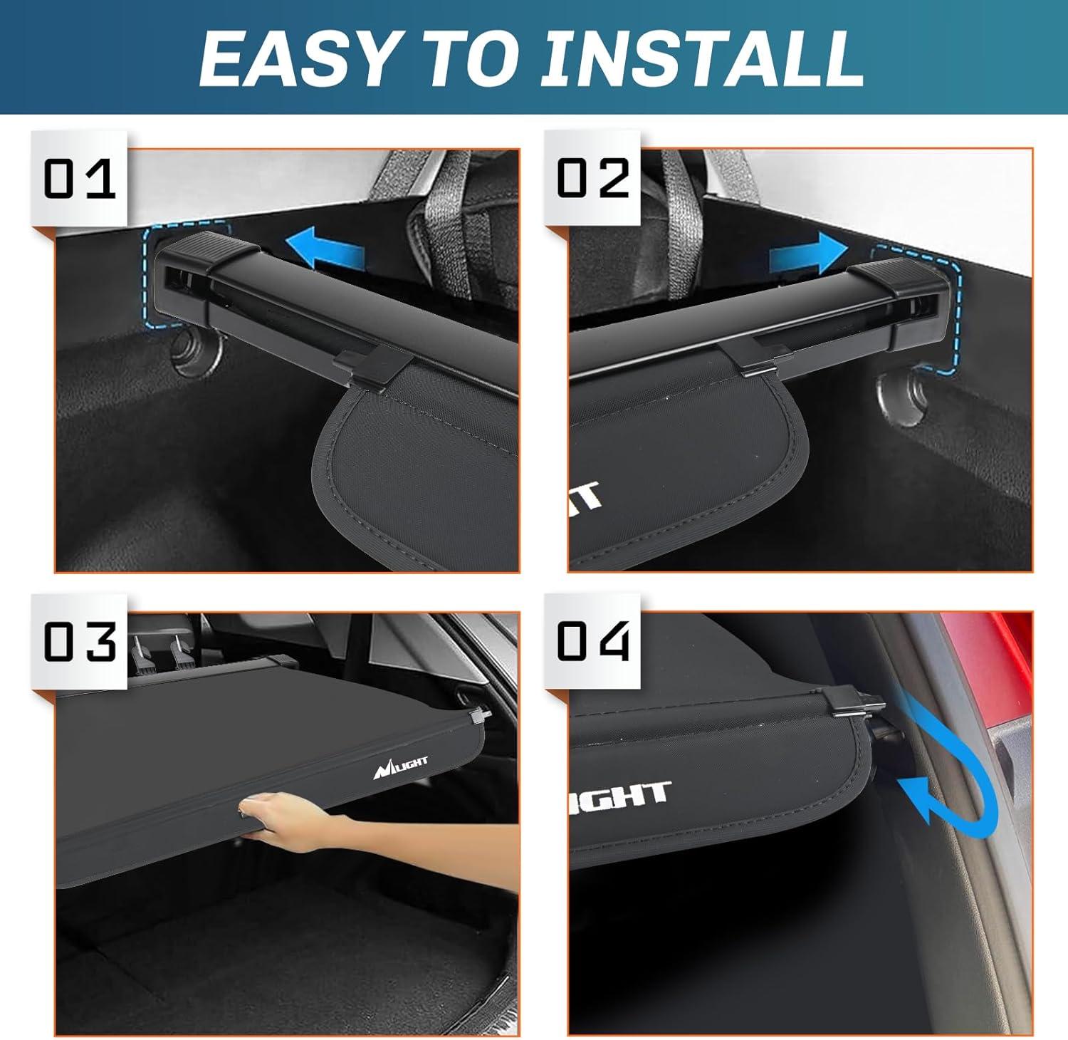 imageNilight Trunk Cargo Cover for Volvo XC90 20032014 Retractable Security Shade Rear Cargo Cover with Trunk Storage Net