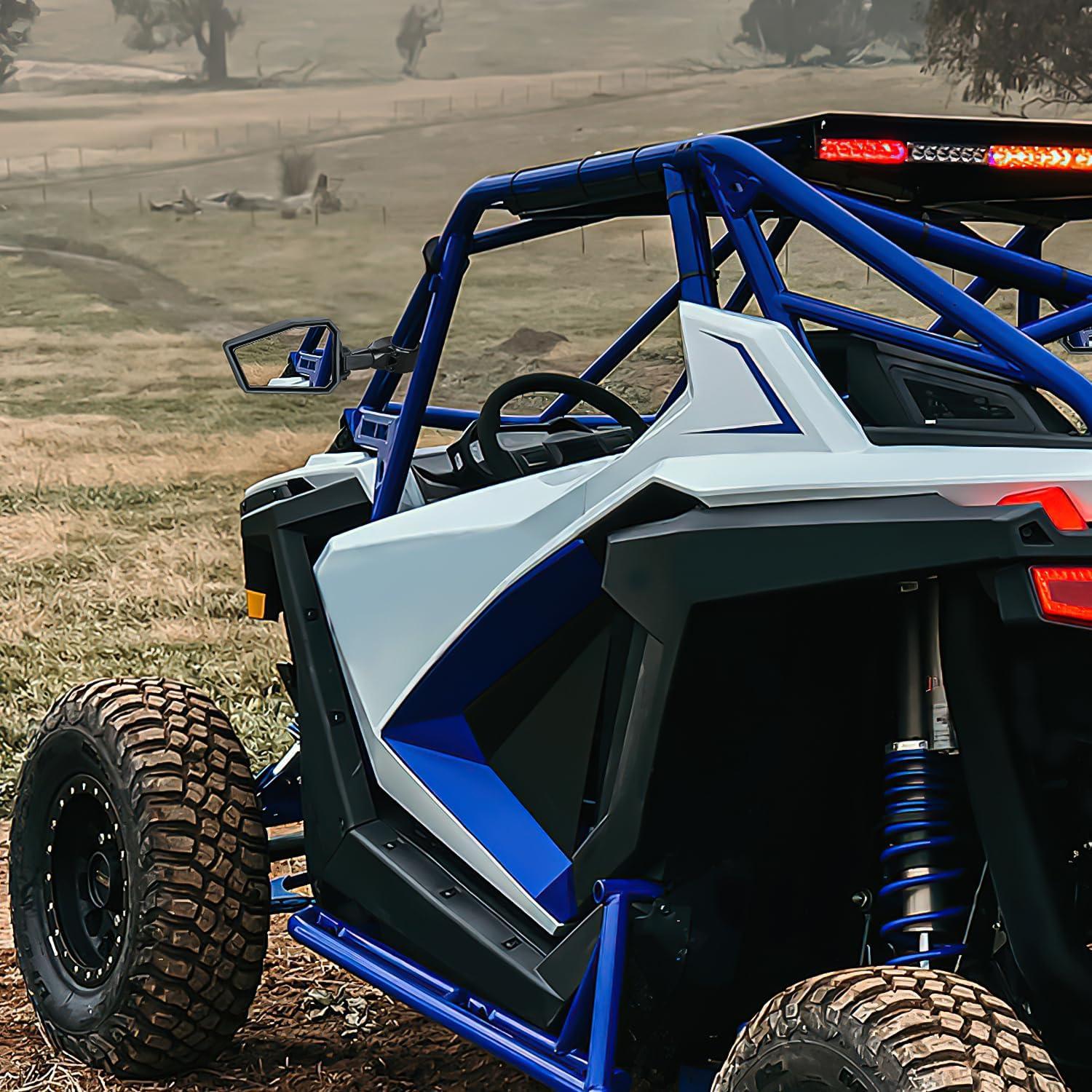 imageNilight UTV Side Mirrors Aluminum X3 Rear View Mirror Compatible with 2016 2017 2018 2019 2020 2021 2022 2023 Can Am Maverick X3 TurboDS MR RS Turbo R Max 1000Side Mirror1752 inch Round Roll CageAluminum