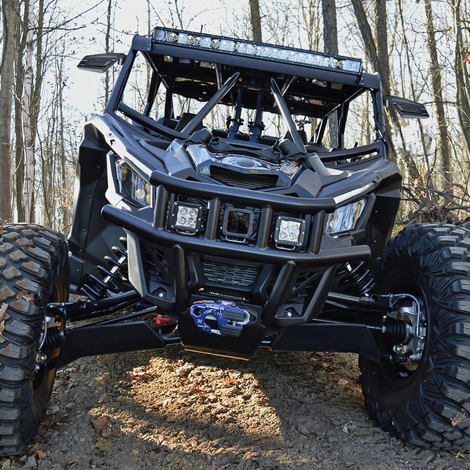 imageNilight UTV Side Mirrors Aluminum X3 Rear View Mirror Compatible with 2016 2017 2018 2019 2020 2021 2022 2023 Can Am Maverick X3 TurboDS MR RS Turbo R Max 1000Side Mirror20162023 Maverick X3Aluminum 360