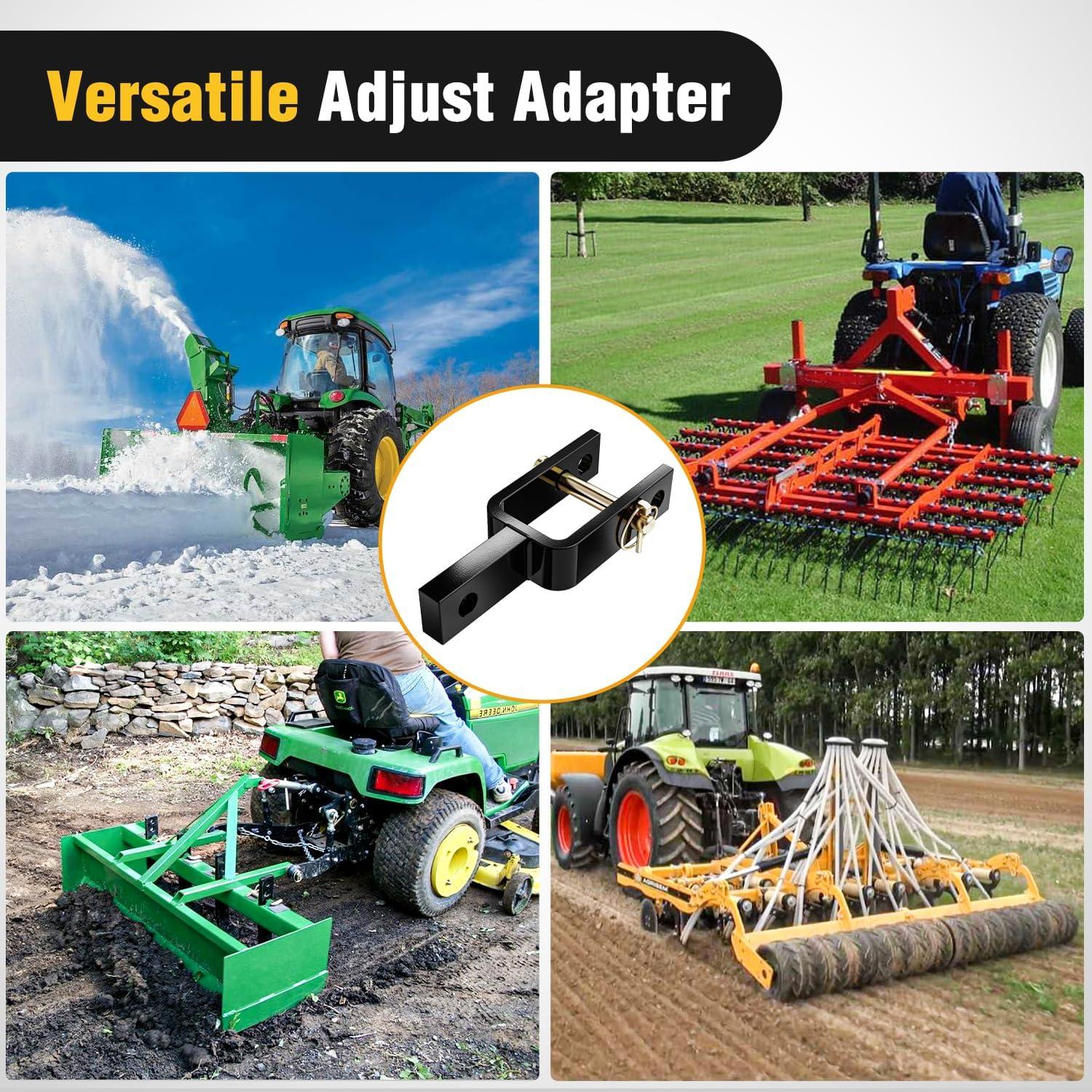 imageNilight Versatile Quick Hitch Adapter with Adapter Sleeve Used to Adjust Top Link Bracket Movements Fits for Category 1 3Point Quick Hitch Tractors