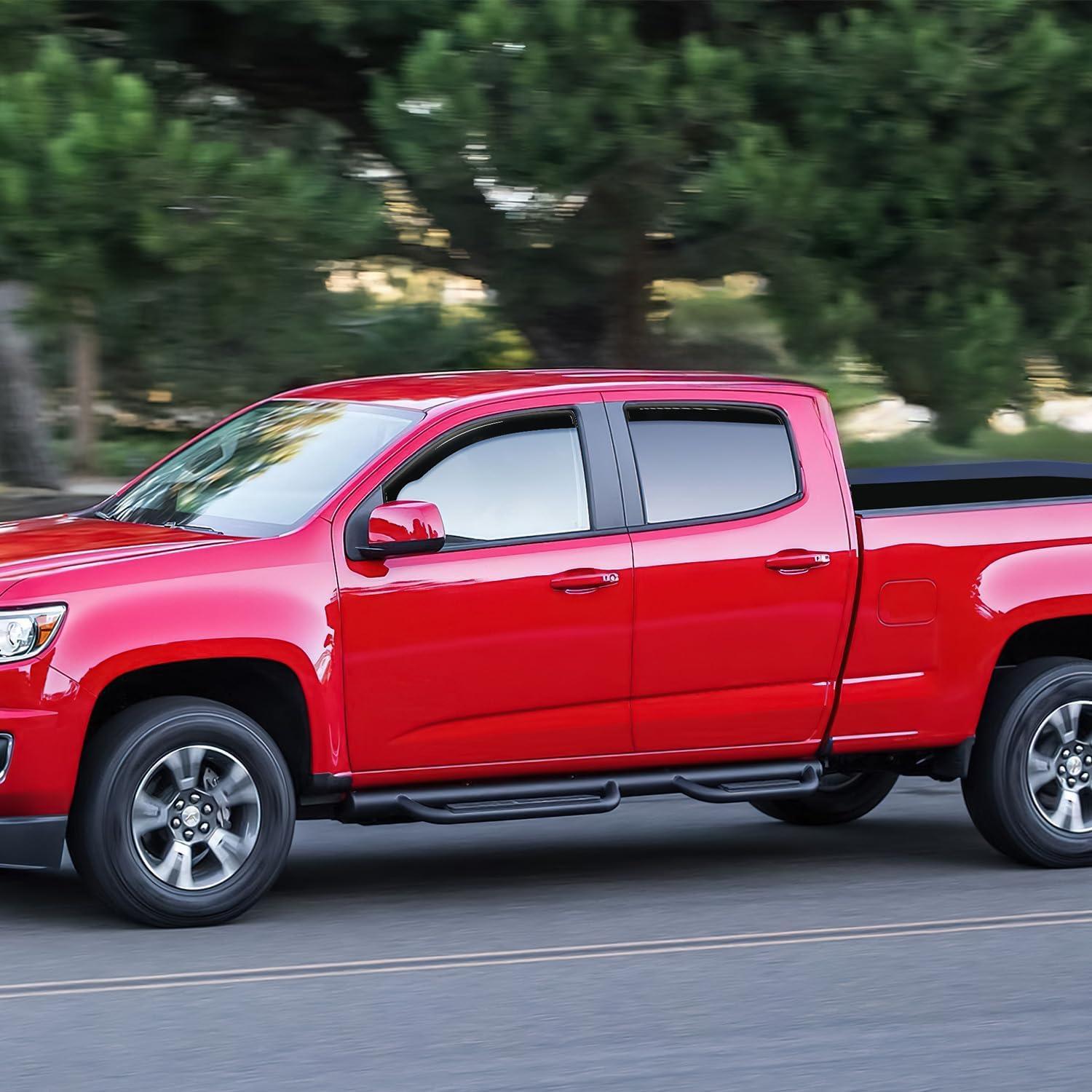 imageNilight Window Visor Compatible with Chevy Silverado 1500Avalanche 2007 2008 2009 2010 2011 2012 2013 GMC Sierra 1500SilveradoSierra 25003500HD Crew Cab Yukon XL in Channel Rain GuardsChevy TrailBlazer 20212025