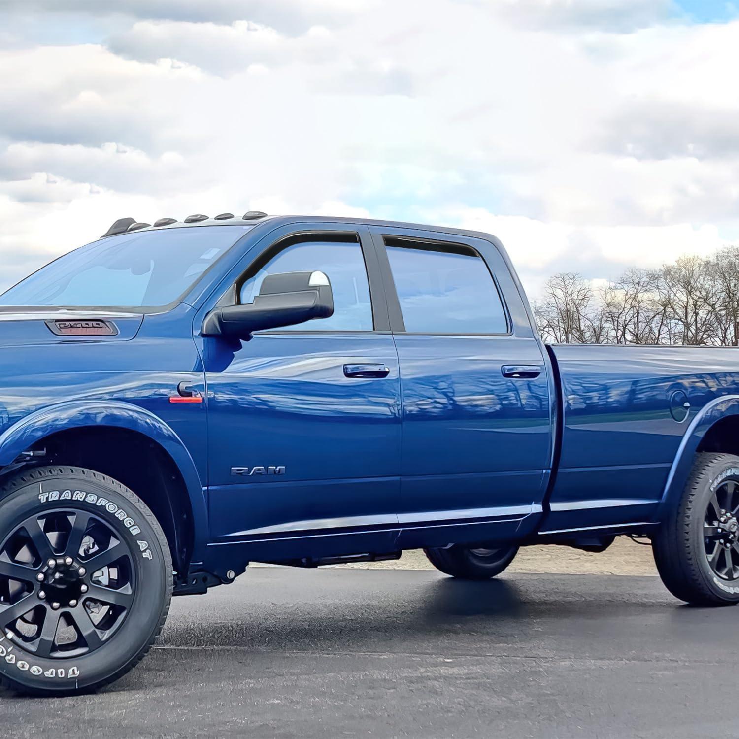 imageNilight Window Visor Compatible with Jeep Wrangler JLJeep Gladiator 2018 2019 2020 2021 2022 2023 2024 Vent Window Visors Rain Guards Acrylic4pcsRam 1500 20092018 Crew Cab