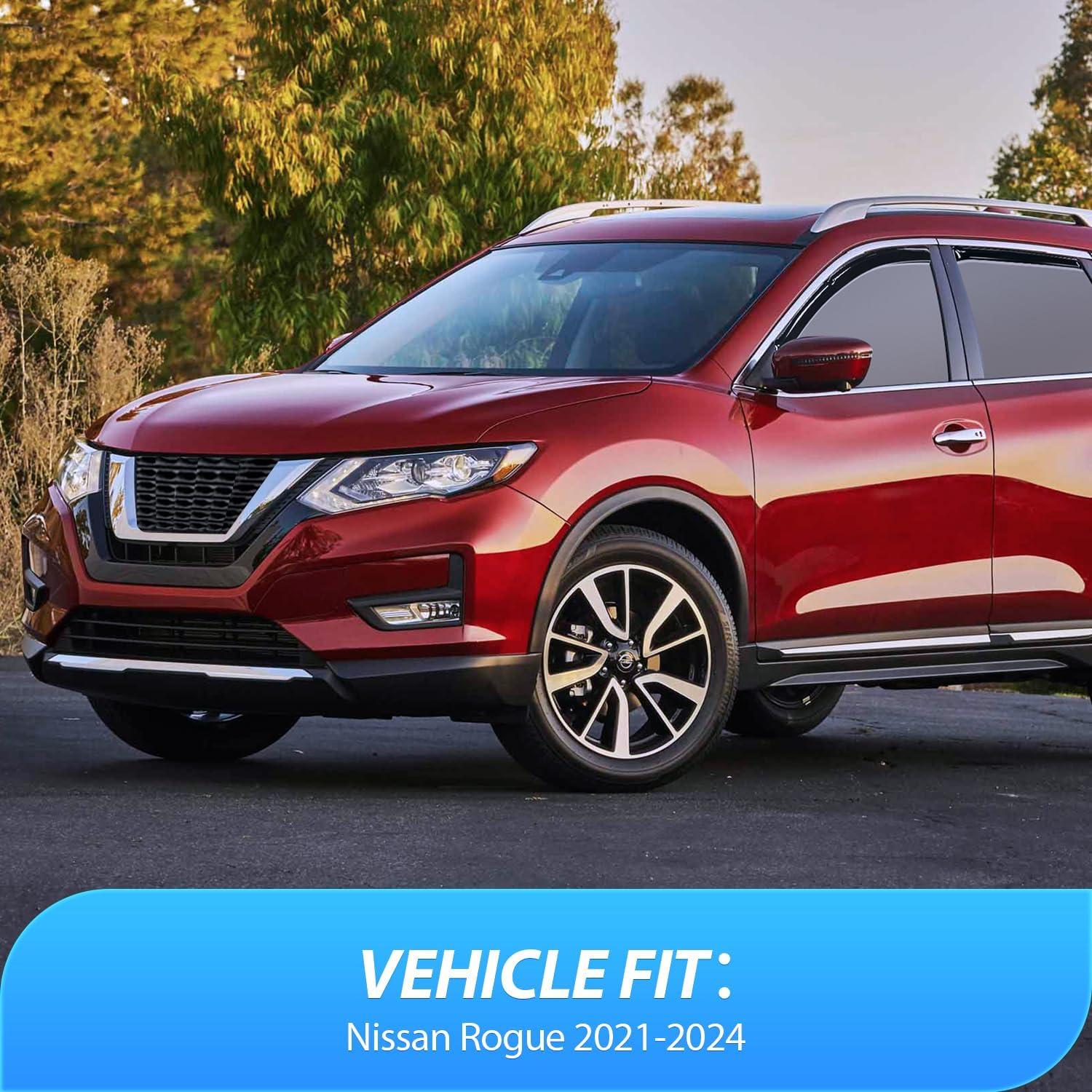 imageNilight in Channel Rain Guards for Nissan Rogue 2021 2022 2023 2024 2025 Original Window Deflectors Vent Window Visors4PCSNissan Rogue 20212024