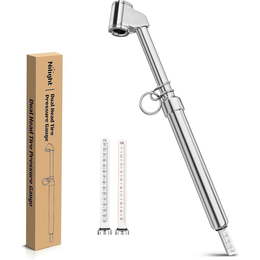 imageNilight  50057A Digital Tire Inflator Deflator with Pressure Gauge 250 PSI Air Chuck and Compressor Accessories with Rubber Hose and Quick Connect Coupler for 01 Display Resolution1pc Tire Pressure Gauge