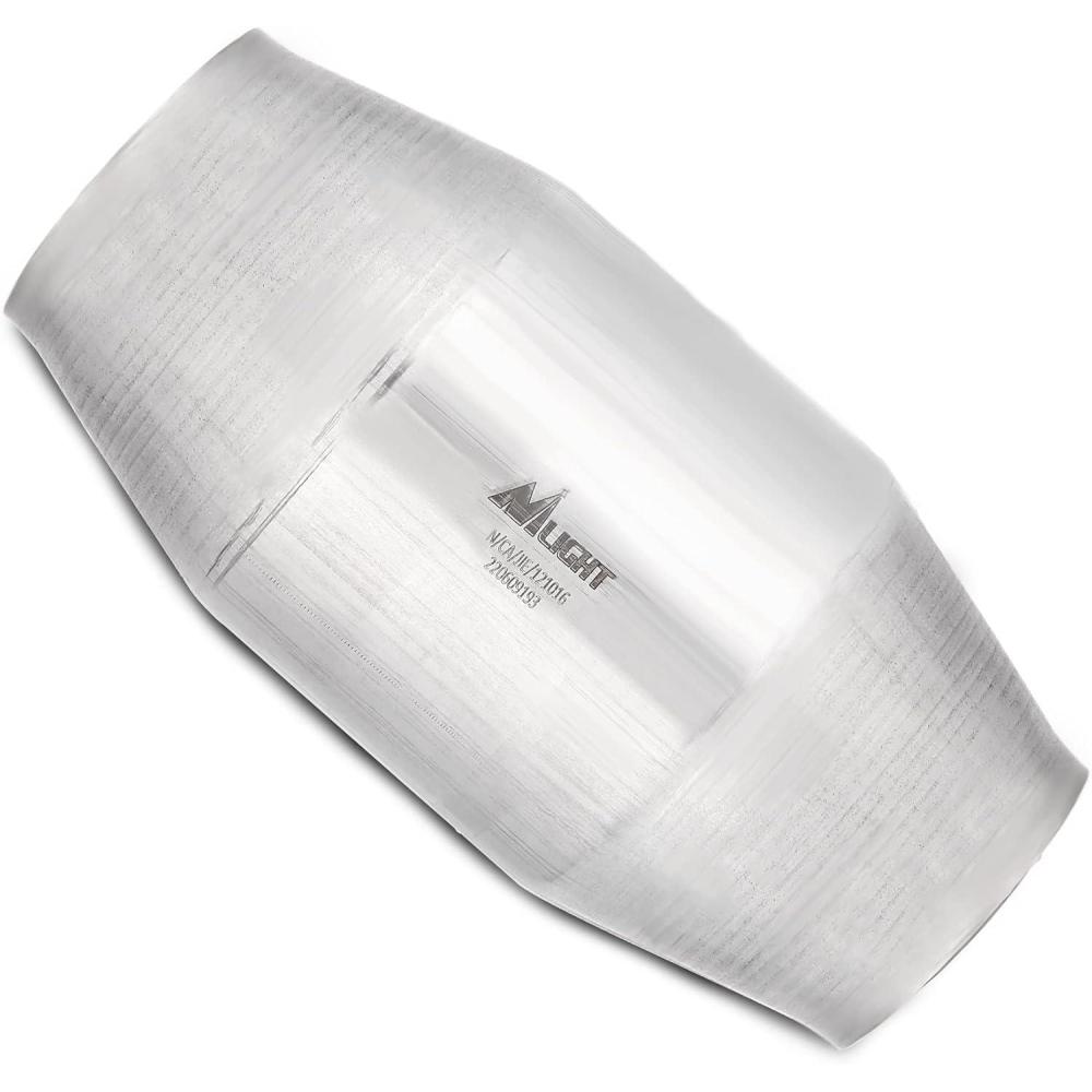 imageNilight 25 InletOutlet Catalytic Converter with O2 Port for Chevy Silverado Tahoe Suburban GMC Sierra Yukon CanyonDodge Ram Durango DakotaFord F150 E150 E250 E350 RangerJeep Cherokee Wrangler4 inch