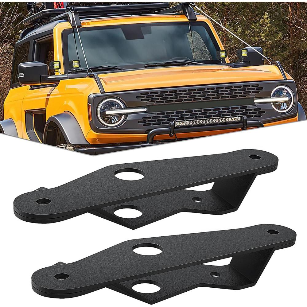 imageNilight 2PCS Lower Windshield Hinge Mounting Brackets APillar Brackets for Offroad LED Fog Light Pods for 2021 2022 2023 2024 Ford BroncoFor Bronco 20212024 Dual
