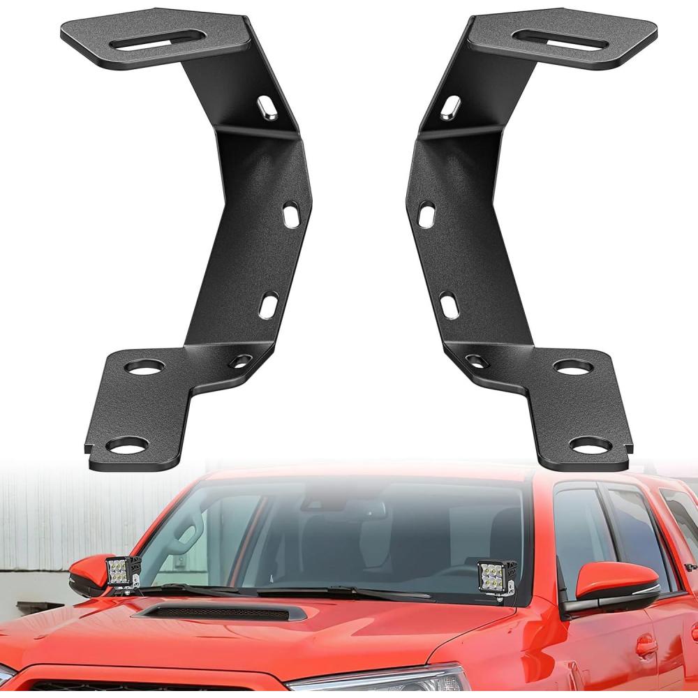 imageNilight 2PCS Lower Windshield Hinge Mounting Brackets APillar Brackets for Offroad LED Fog Light Pods for 2021 2022 2023 2024 Ford BroncoFor Toyota 20092022