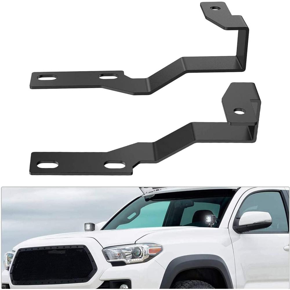 imageNilight 2PCS Lower Windshield Hinge Mounting Brackets APillar Brackets for Offroad LED Fog Light Pods for 2021 2022 2023 2024 Ford BroncoFor Toyota Tacoma 20052015