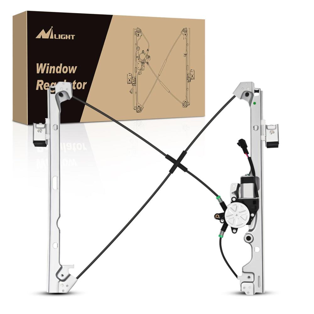 imageNilight 741442 Power Window Regulator Front Driver Side with Motor Compatible with Chevrolet Silverado 1500 20072013 Tahoe GMC Yukon Sierra 1500 2007 2008 2009 2010 2012 2013Front Passenger