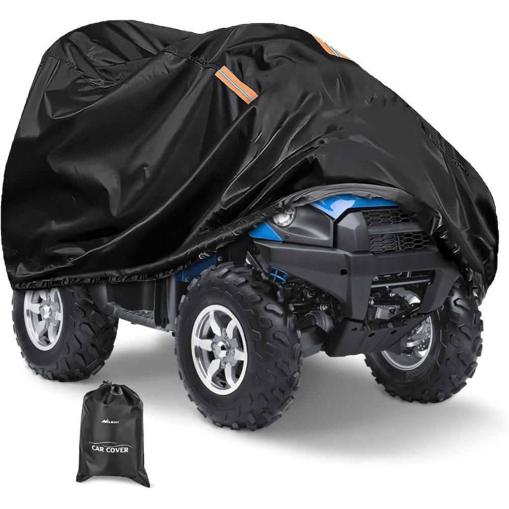 imageNilight ATV Cover Waterproof 420D Heavy Duty Ripstop Material 4 Wheeler Quad Cover All Season Weather UV Protection for Kawasaki Yamaha Polaris Suzuki HondaBlack XXXLXXXL  100L x 43W x 47H