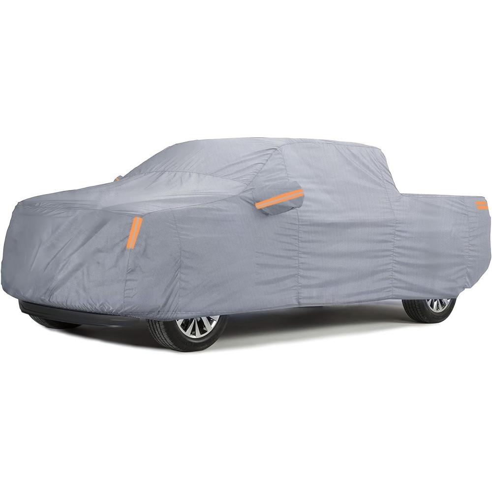 imageNilight Car Cover Waterproof All Weather for Truck Heavy Duty Outdoor Rain Sun UV Protection With Zipper Cotton Extra Thick Universal Fit Up to 210quot Max Cab Length 126quotL Fit Length Up To 228  Max Cab Length 144