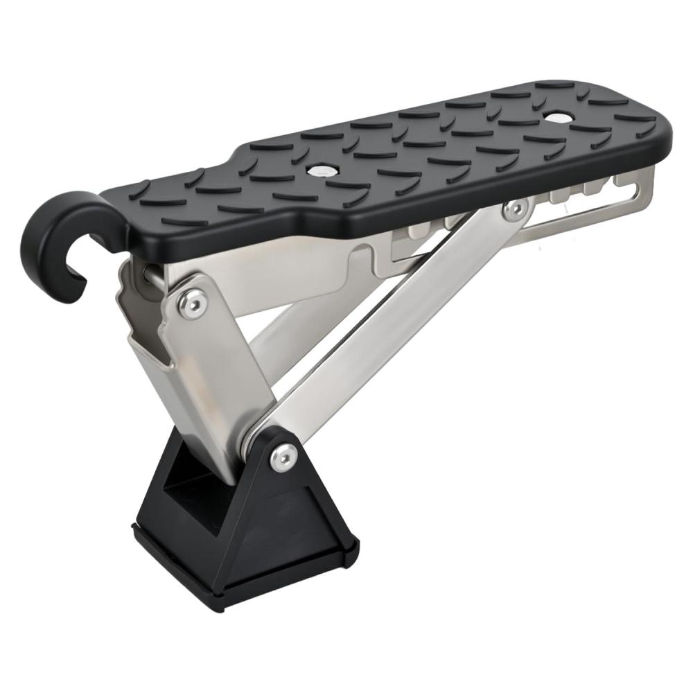 imageNilight Car Door Step Universal Aluminum Latch Step for Car Roof Access Portable Folding Car Door Latch Hook Step MultiAdjustable Both Feet Stand Pedal Max Load 500 Lbs for Truck SUV Vehicles BlackAdjustable Angle Black