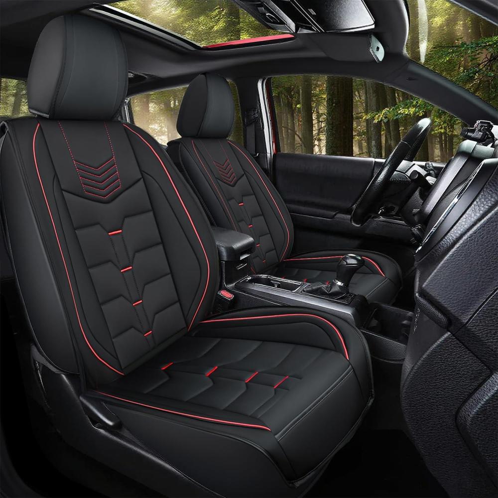 imageNilight Car Seat Covers Custom Fit 20052024 Toyota Tacoma Double Extended Crew Cab Waterproof Leather Cushion Full Set with Split Bench 4060 for SR5 TRD Sport LimitedFront Sets 2 Seat