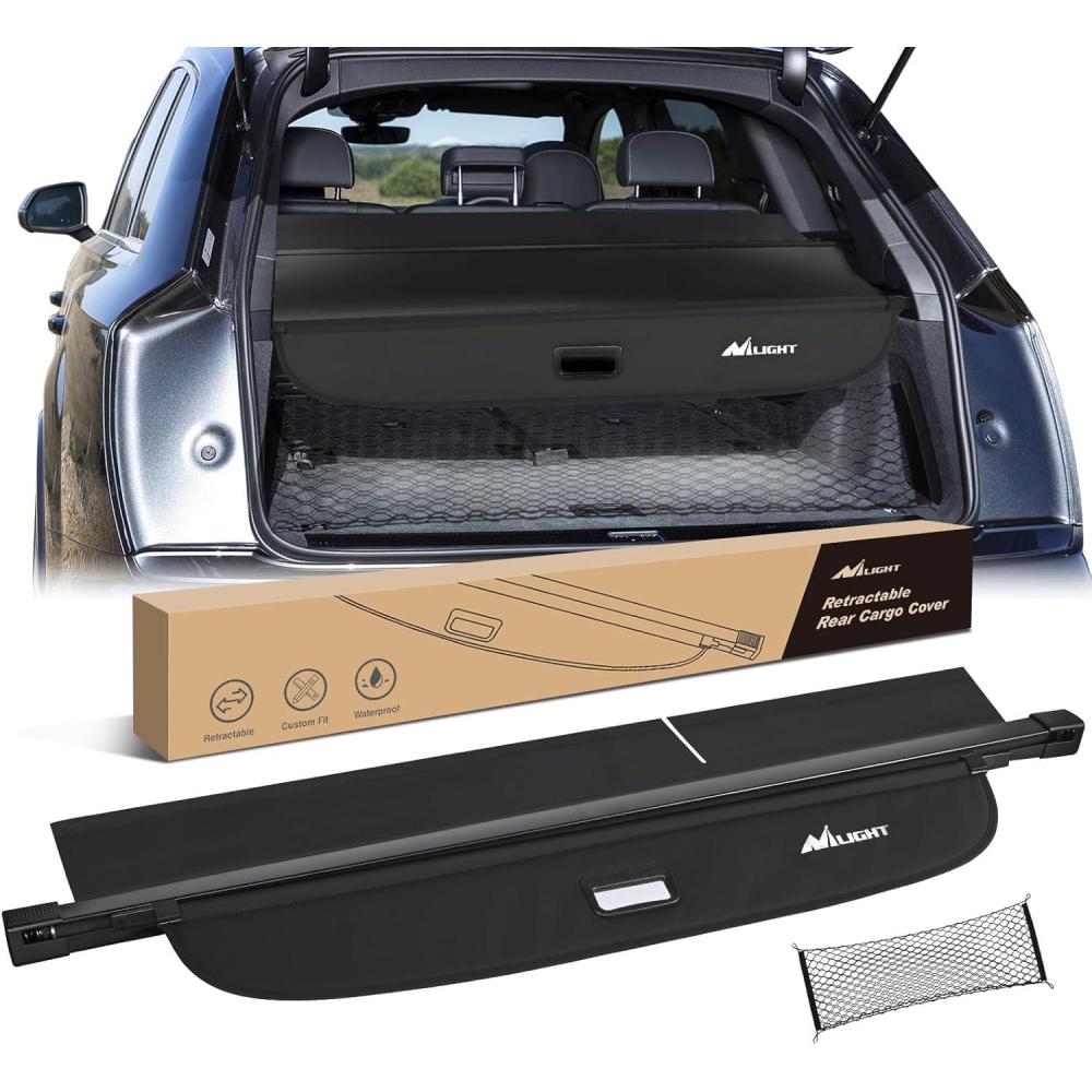 imageNilight Cargo Cover Fit for Audi Q7 2016 2017 2018 2019 2020 2021 2022 2023 2024 2025 Retractable Privacy Security Shield Shade Rear Trunk Cover with Trunk Storage Net