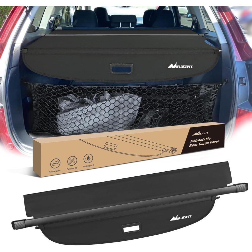 imageNilight Cargo Cover Fit for Subaru Outback 2010 2011 2012 2013 2014 Retractable Privacy Security Shield Shade Rear Trunk Cover with Trunk Storage Net20102014 Subaru Outback