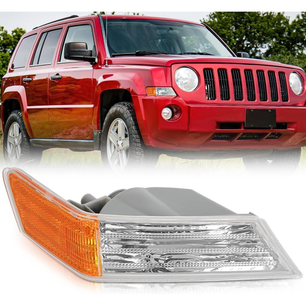 imageNilight JK Tail Light LED Red Running Stop Brake Turn Signals Lights White Reverse Back Up DOT APPROVED Smoked Lens Taillight Compatible with 20072018 Wrangler JKUJeep Patriot Passenger Side Signals LightAmber