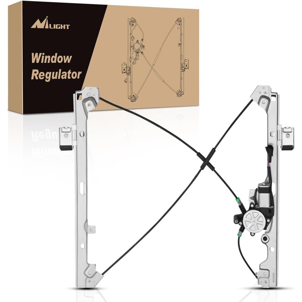 imageNilight Rear Driver Side Power Window RegulatorMotor Compatible with 2001 2002 2003 2004 2005 2006 Chevrolet Avalanche Silverado Suburban GMC Sierra Yukon XL 1500 2500 3500 741578Front Passenger