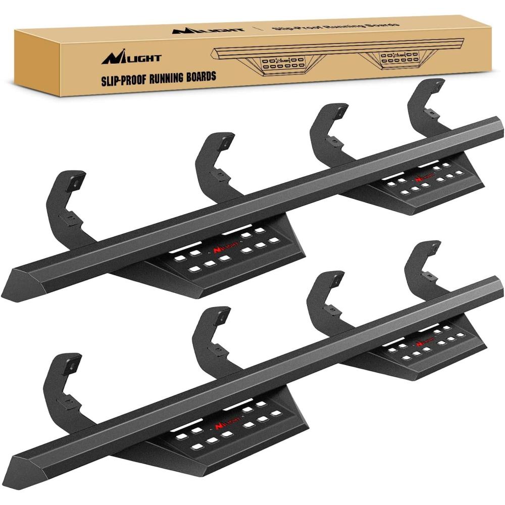 imageNilight Running Boards for 20072018 Chevy SilveradoGMC Sierra 150020072019 Chevy SilveradoGMC Sierra 2500HD 3500HD Extended DualStageTextured Powder Coated Side Step Nerf Bars20192023 Crew Cab ChevyGMC