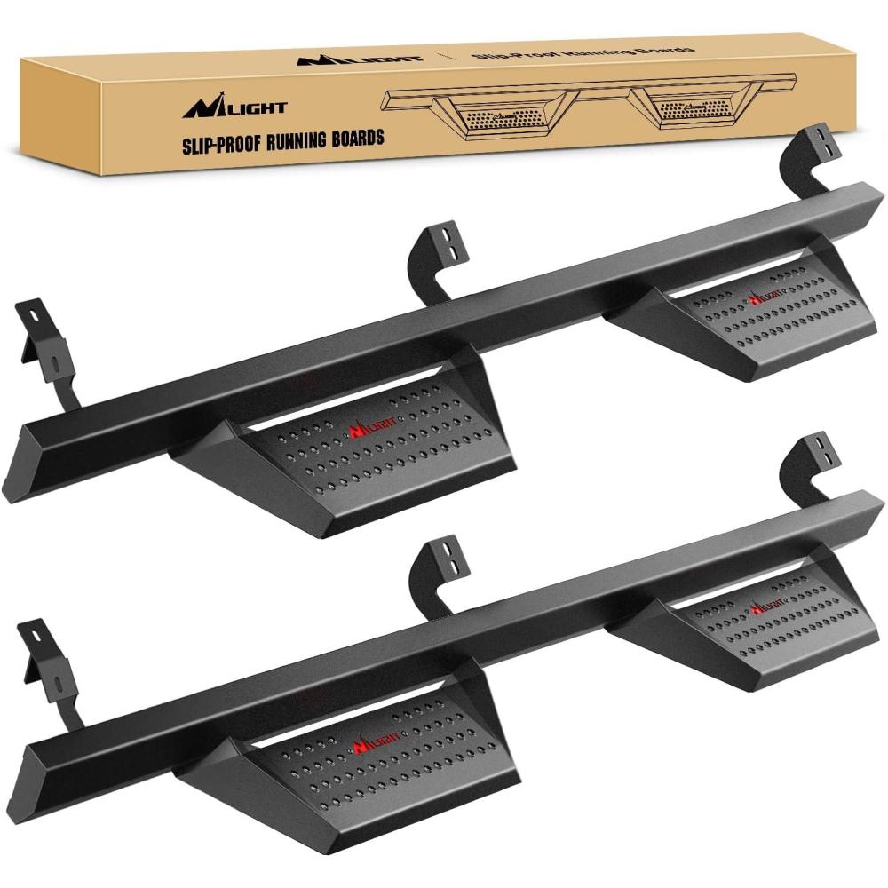 imageNilight Running Boards for 20072021 Toyota Tundra CrewMax Cab 36 Inch Drop Side Steps Bolton Black Powder Coated20052023 Crew Cab Toyota Tacoma